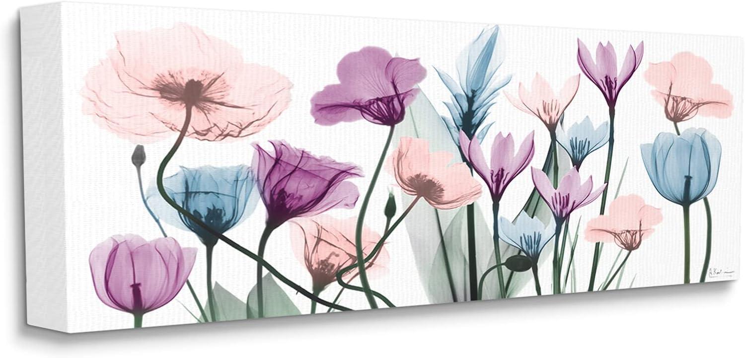 Modern Translucent Pastel Tulips Flower Buds Blossoms Oversized Stretched Canvas Wall Art By Albert Koetsier