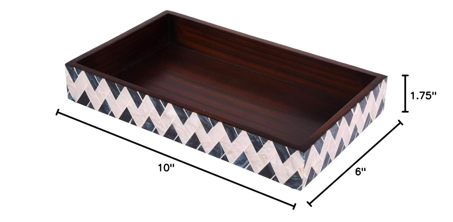 Handicrafts Home Decorative Hand Towel Storage Tray Dispenser, Multipurpose Decorative Centerpiece Tray, (10x6 Inches, Parlour-Tavla)