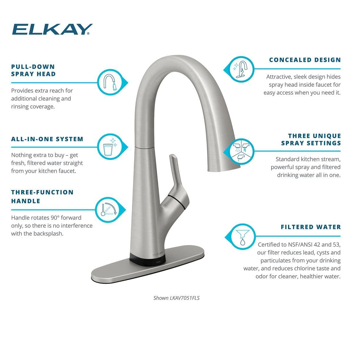Avado Pull Down Single Handle Kitchen Faucet