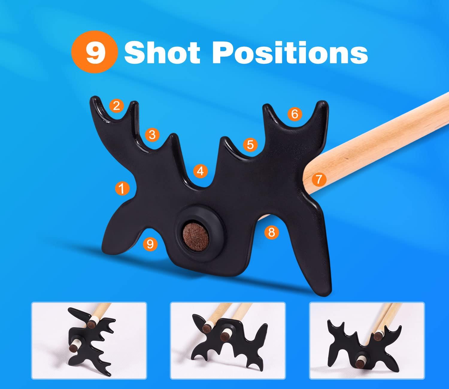 GSE Plastic Slip-On Billiard Cue Bridge Head – Moosehead Design, Universal Fit, Pool Billiard Accessories (2-Pack)