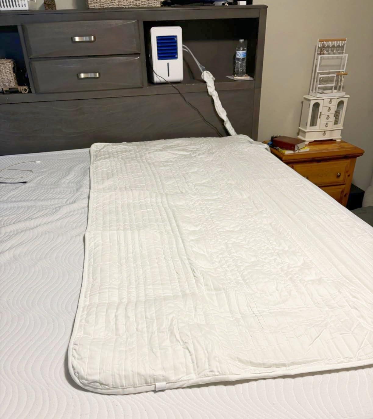 2024 Updated Mattress Cooling Pad for Night Sweats, Water Cooling System Ideal for Hot Sleepers, 100% Cotton, 75” L x 39” W