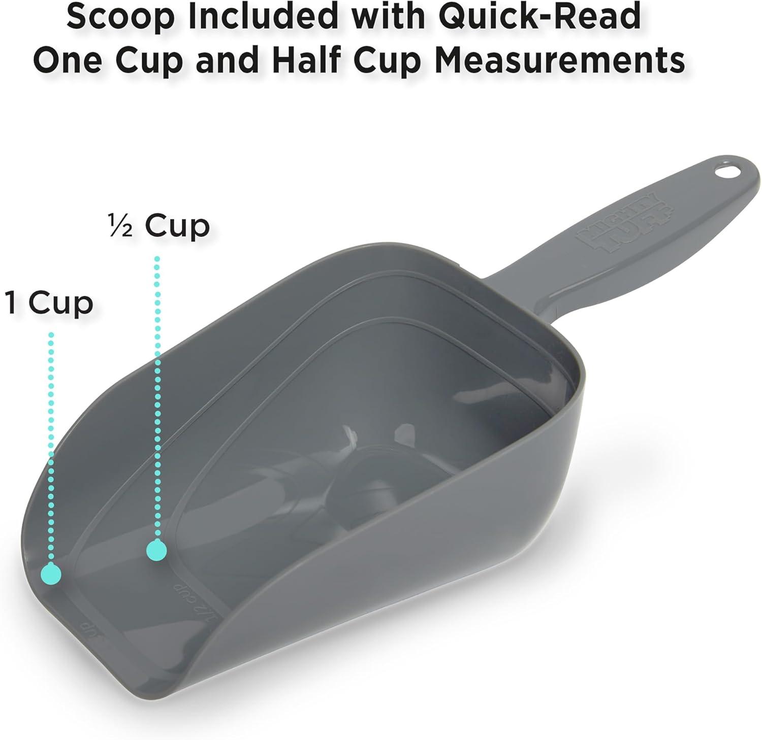 Mighty Tuff 13 Gal, up to 54 Lbs. Pet Food Storage Container with Airtight Twist Lid and Built-In Handles