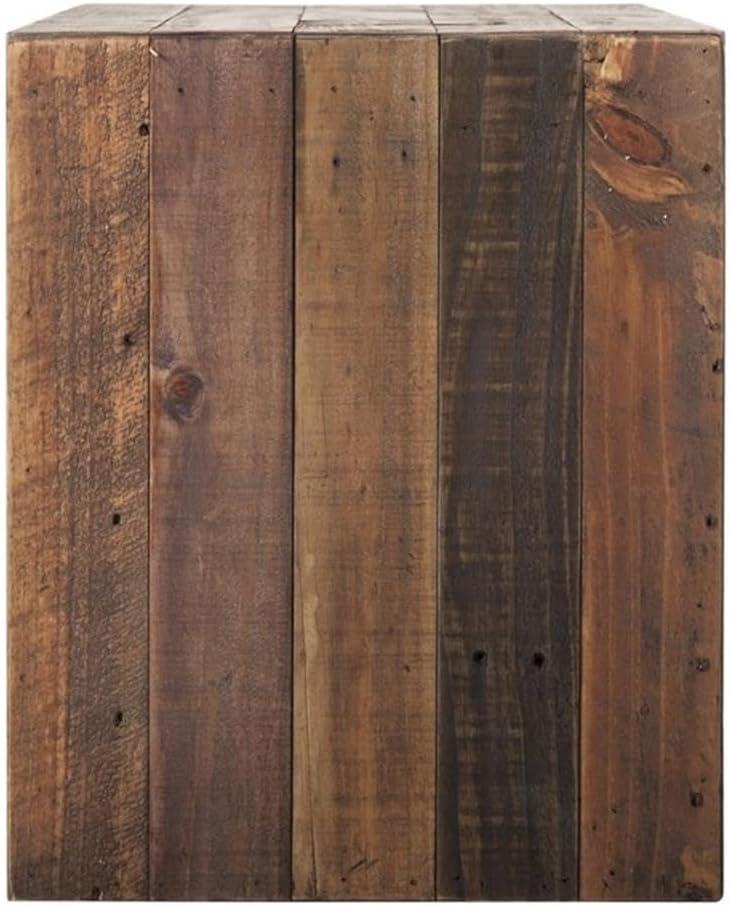 Templin Light Brown Recycled Pine Rustic Bench