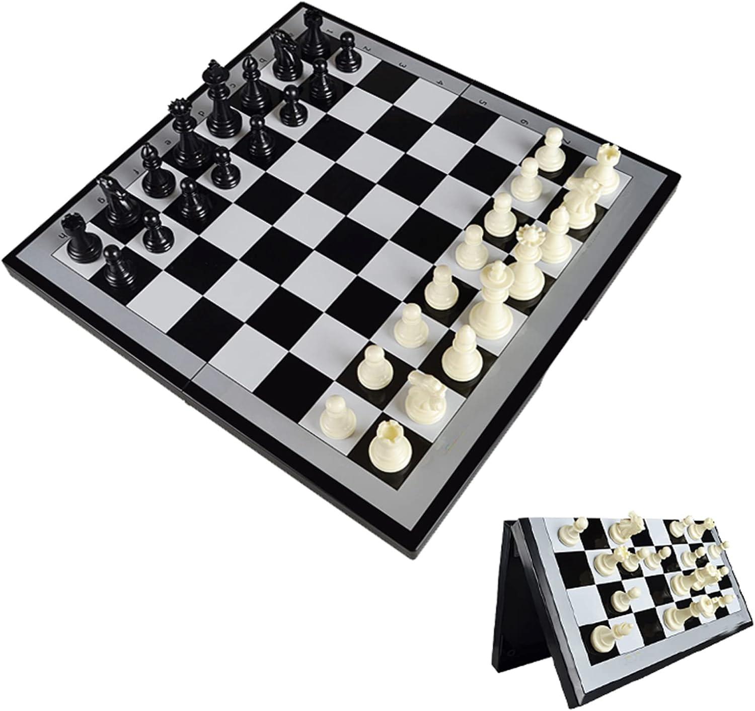 Chess Set Magnetic Travel Folding Board Games Portable Gifts for Kids and Adult, Magnetic Travel Chess Set, Folding Chess Board, Educational Board Game Set