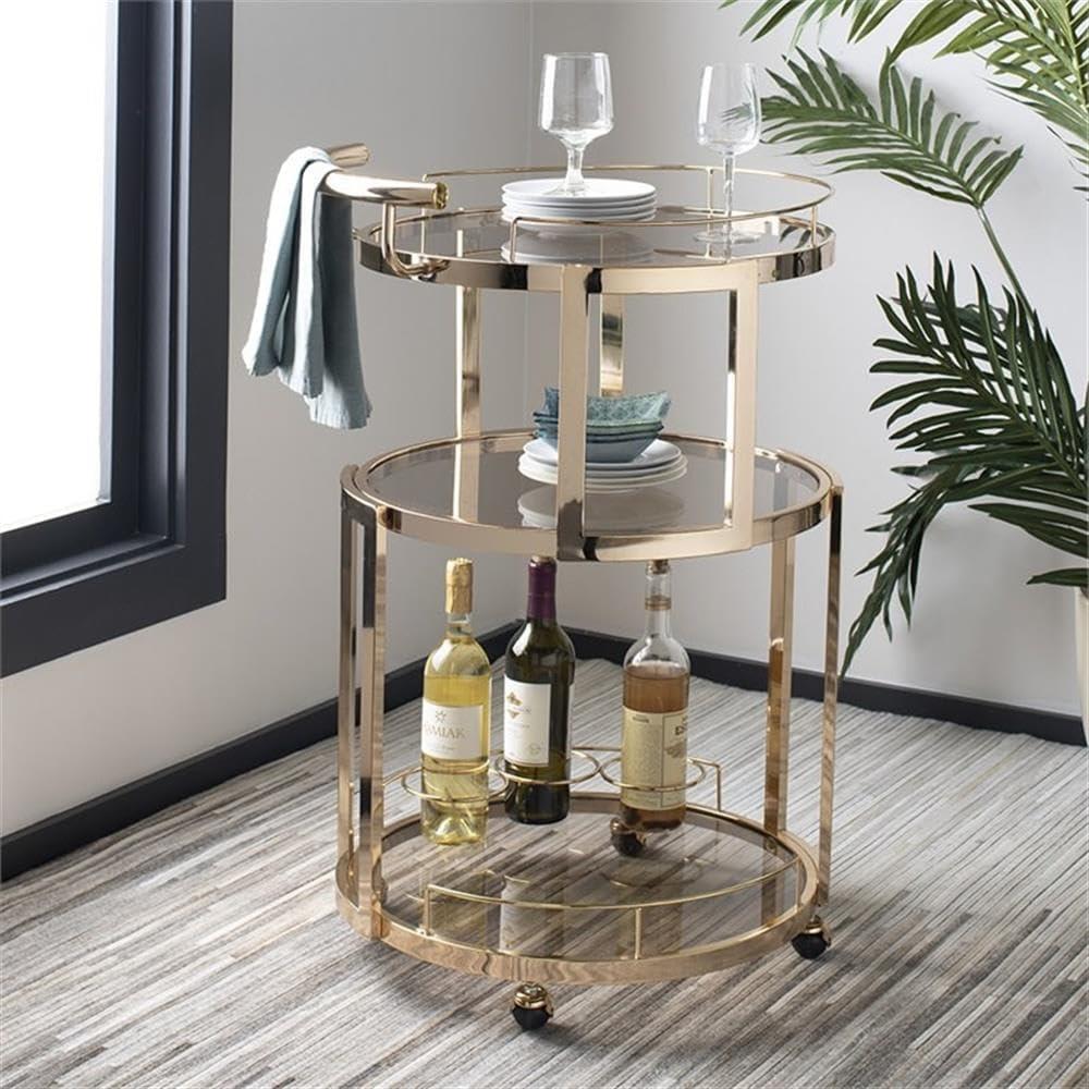 Rio 3 Tier Round Bar Cart  - Safavieh