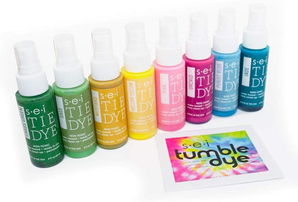 SEI Natural Fade Tie Dye Kit, Craft and Fabric Spray, 8 Colors