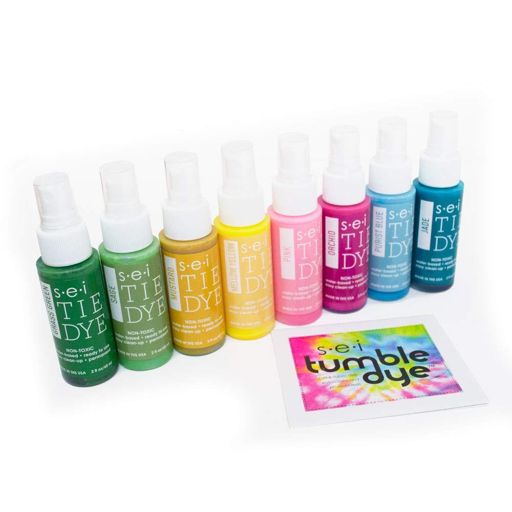 SEI Natural Fade Tie Dye Kit, Craft and Fabric Spray, 8 Colors