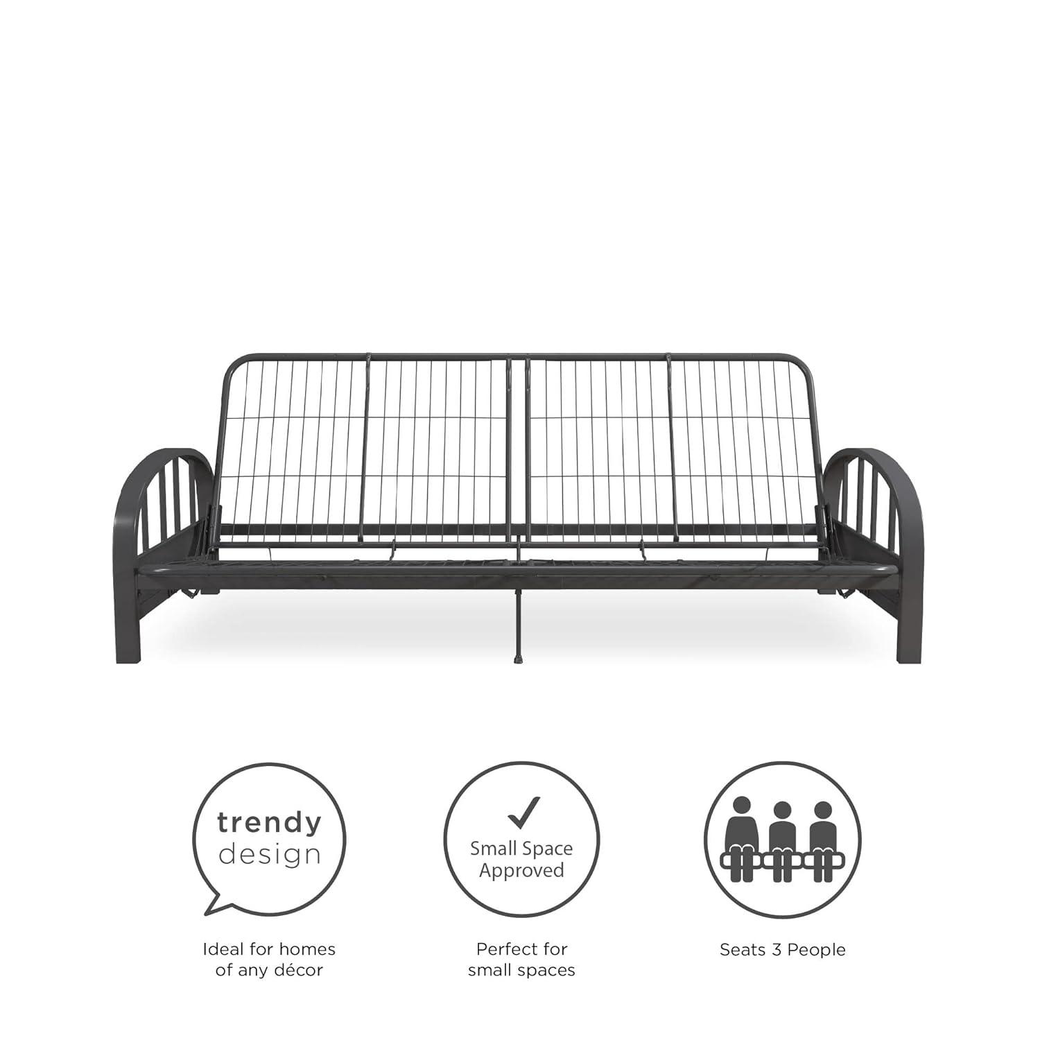 DHP Aiden Futon Frame, Gunmetal Gray