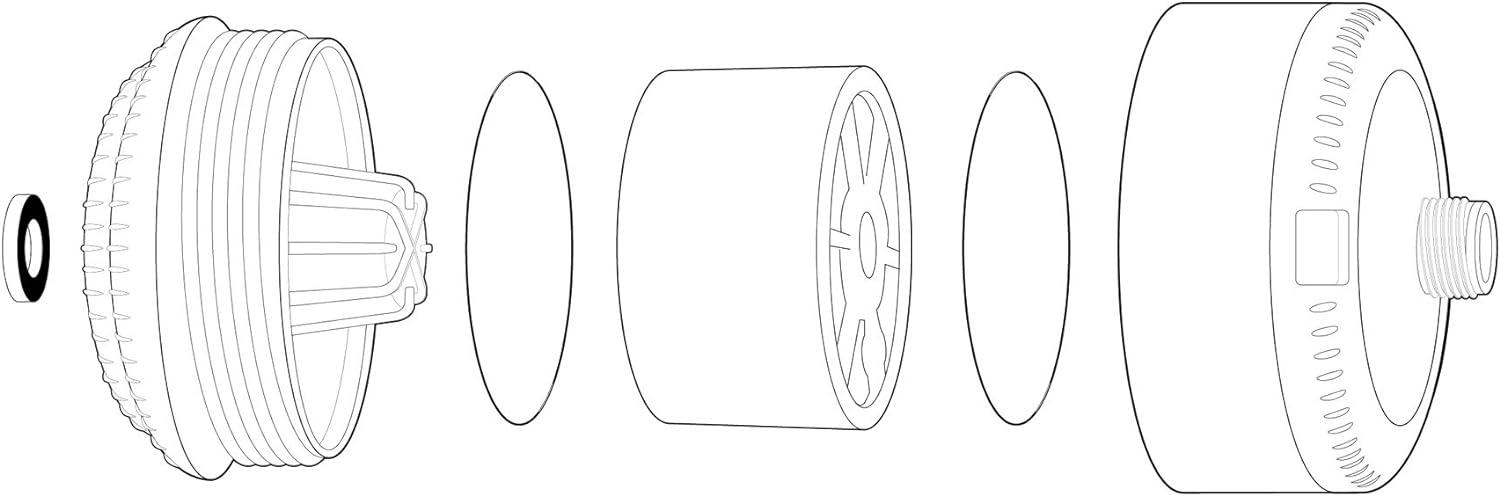 Sprite Chrome 1 Pack SL2-CM Universal Slim-Line2 Shower Filter