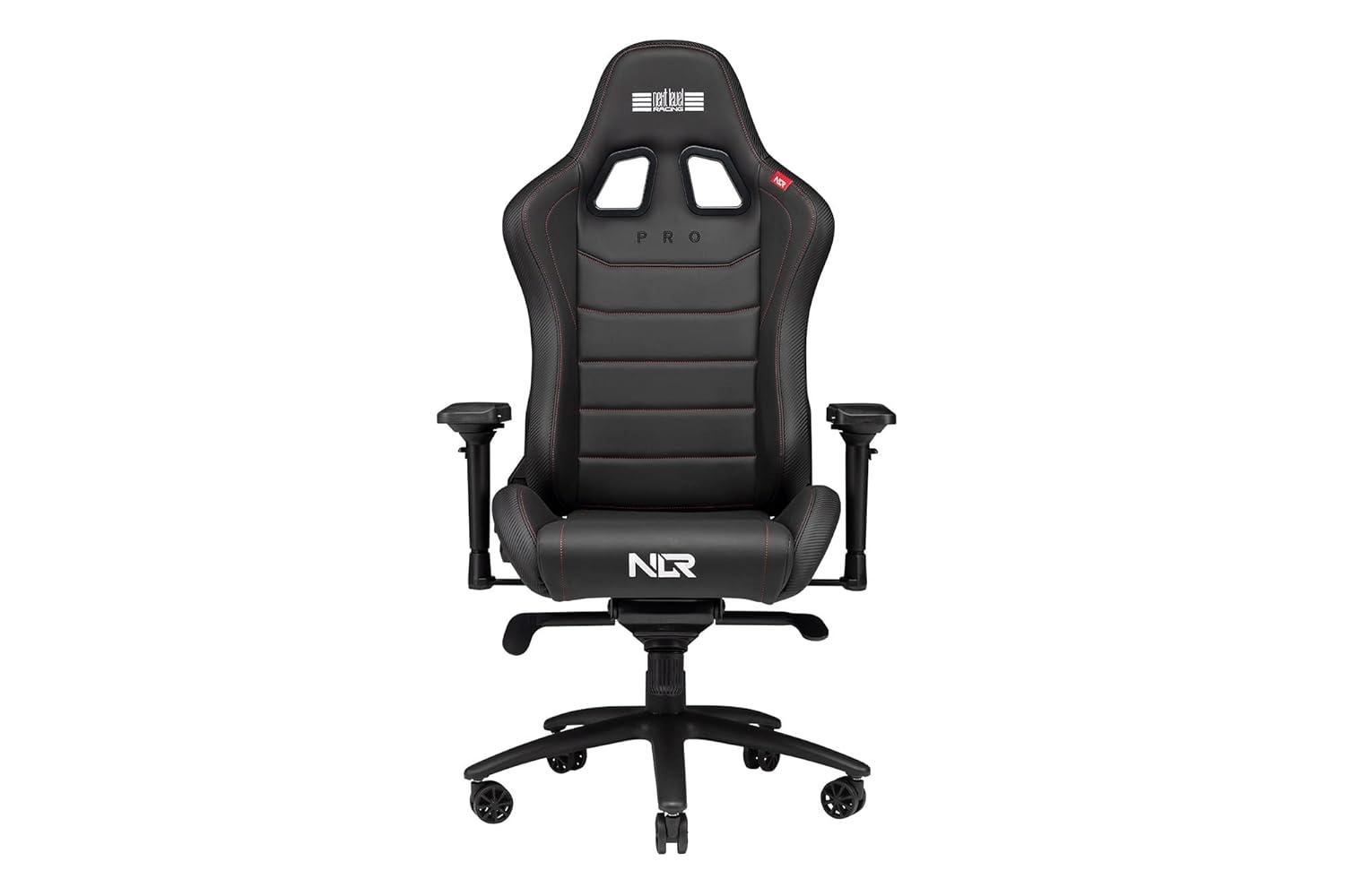ErgoFlex Black Aluminum & Steel Adjustable Gaming Chair with Lumbar Support