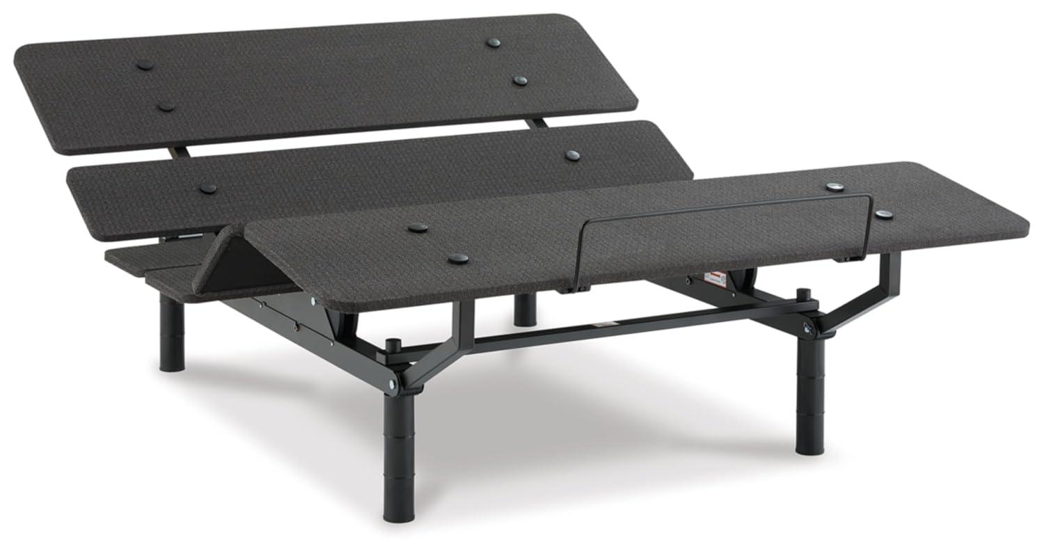 Signature Design by Ashley Cosmic Power Base King Adjustable Bed Base, Black