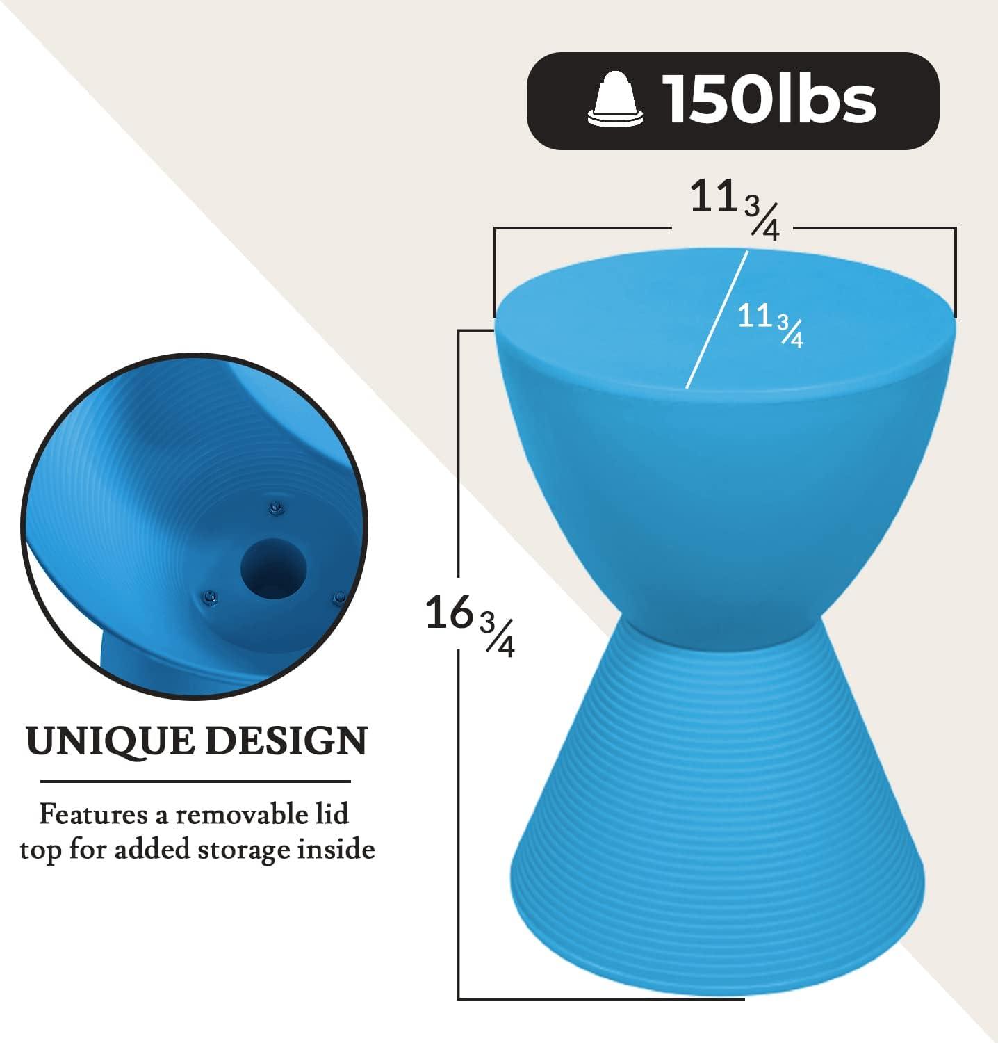 LeisureMod Boyd Modern Round Plastic Side Table