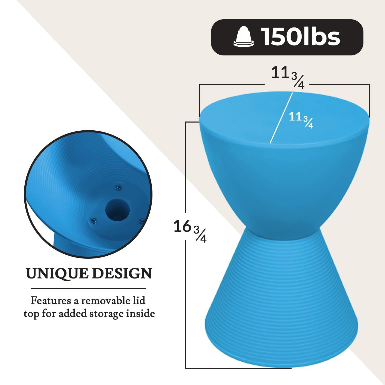 LeisureMod Boyd Modern Round Plastic Side Table