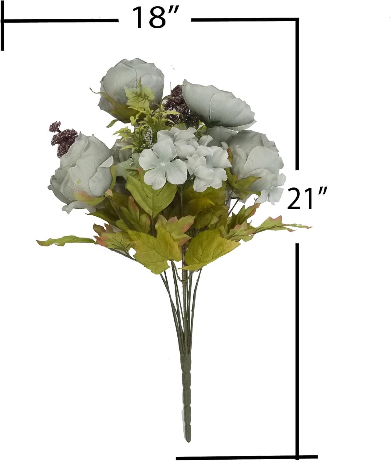 Artificial Spring Mixed Flower 11 stem Peony Bush , ABN1B013-CM