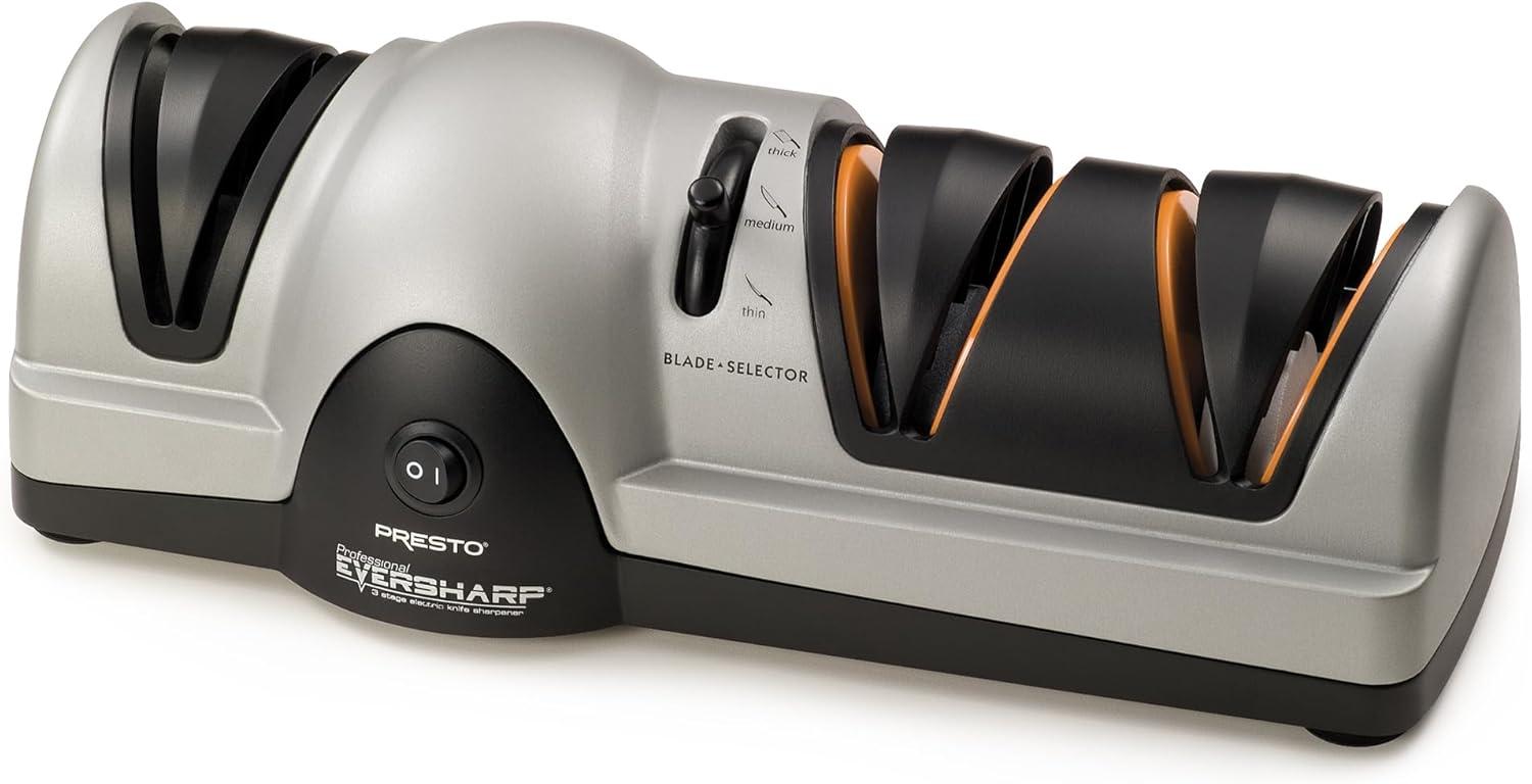 Presto Professional 3-Stage Electric Knife Sharpener, Gray