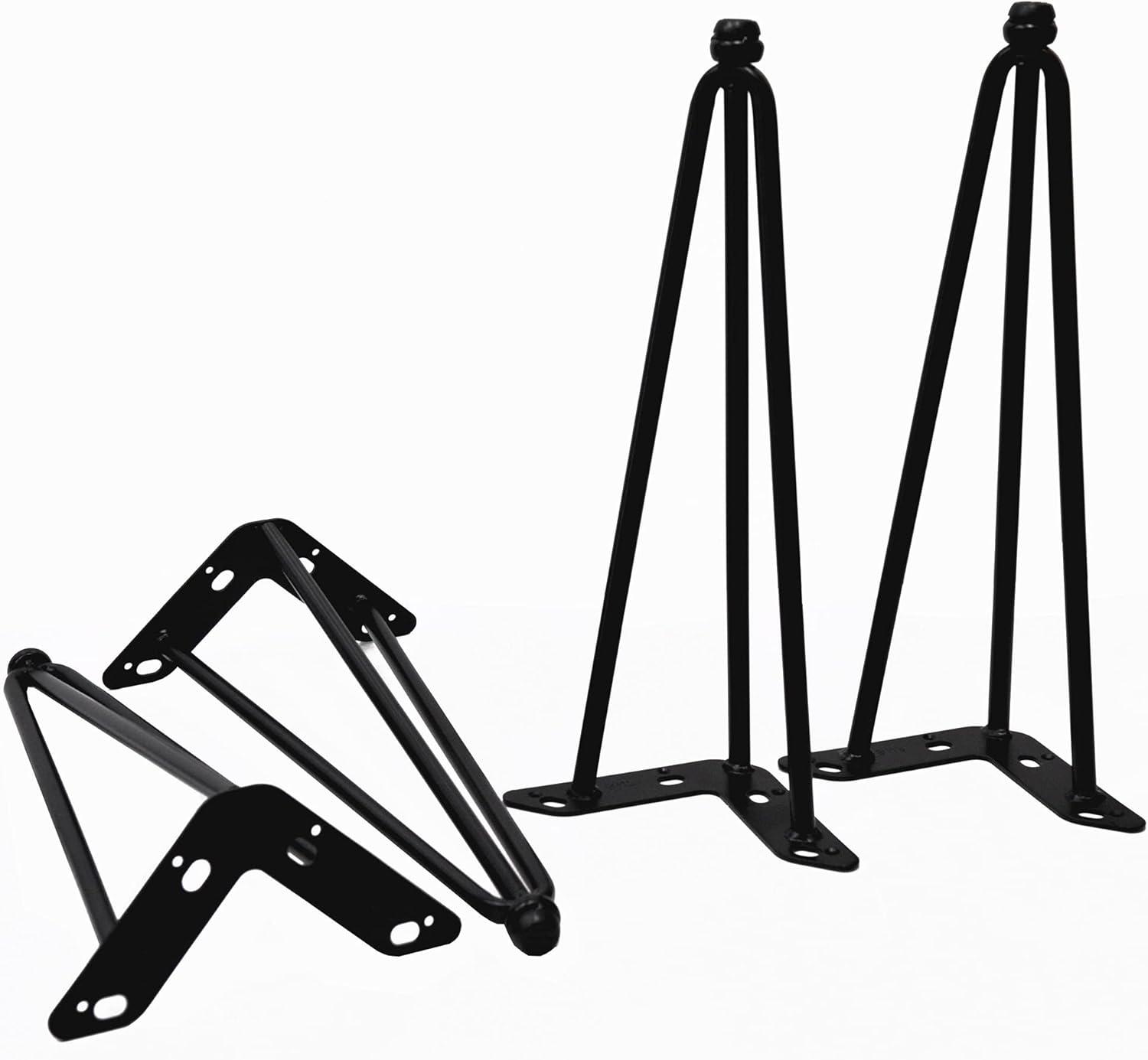 Home Soft Things 4 Piece Hairpin Metal Table Legs Furniture Legs Tripod 15" (4 pc)