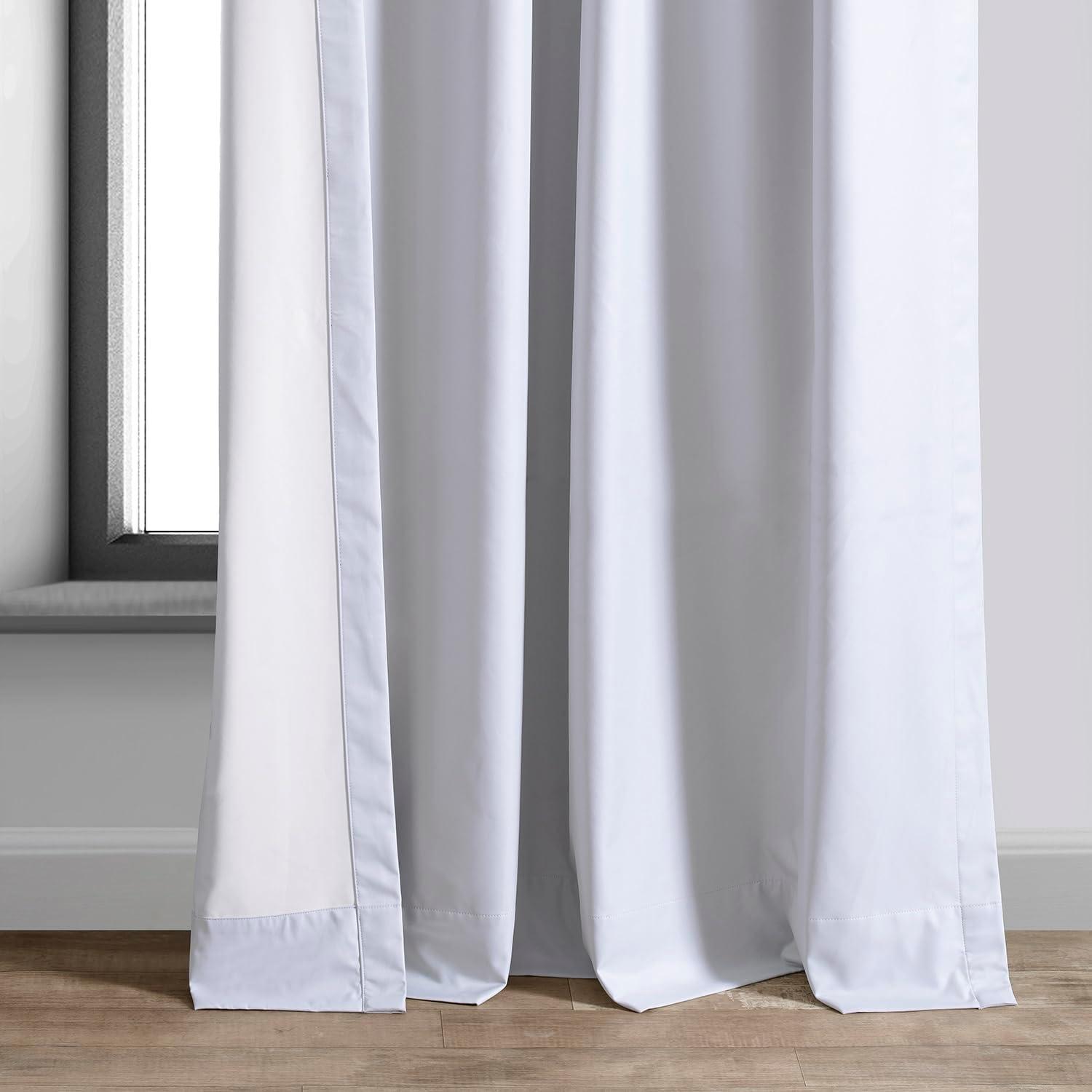 Off White Velvet Blackout Puddle Length Drapes