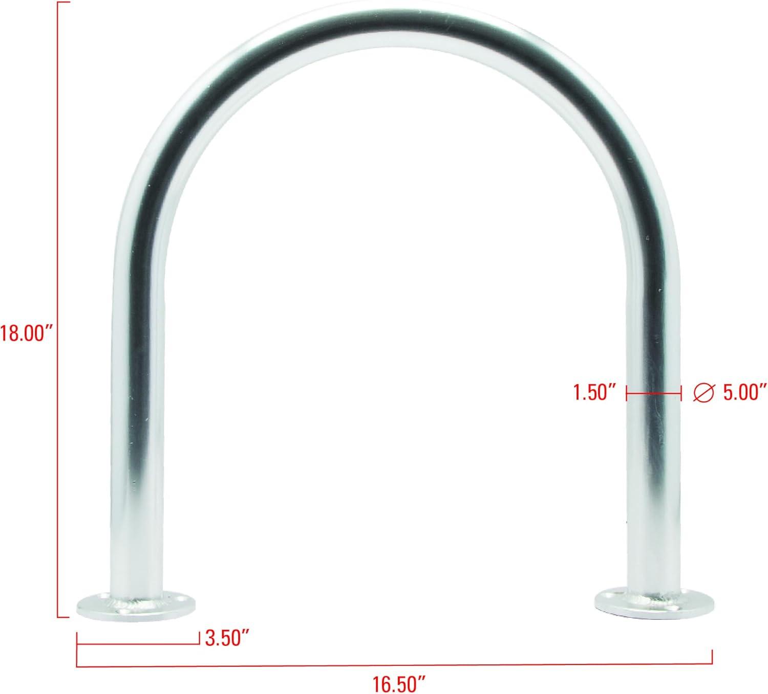 Extreme Max 3006.6907 Universal Aluminum Hand Rail for Pool, Hot Tub, Dock & Deck - 18" H x 16.5" W