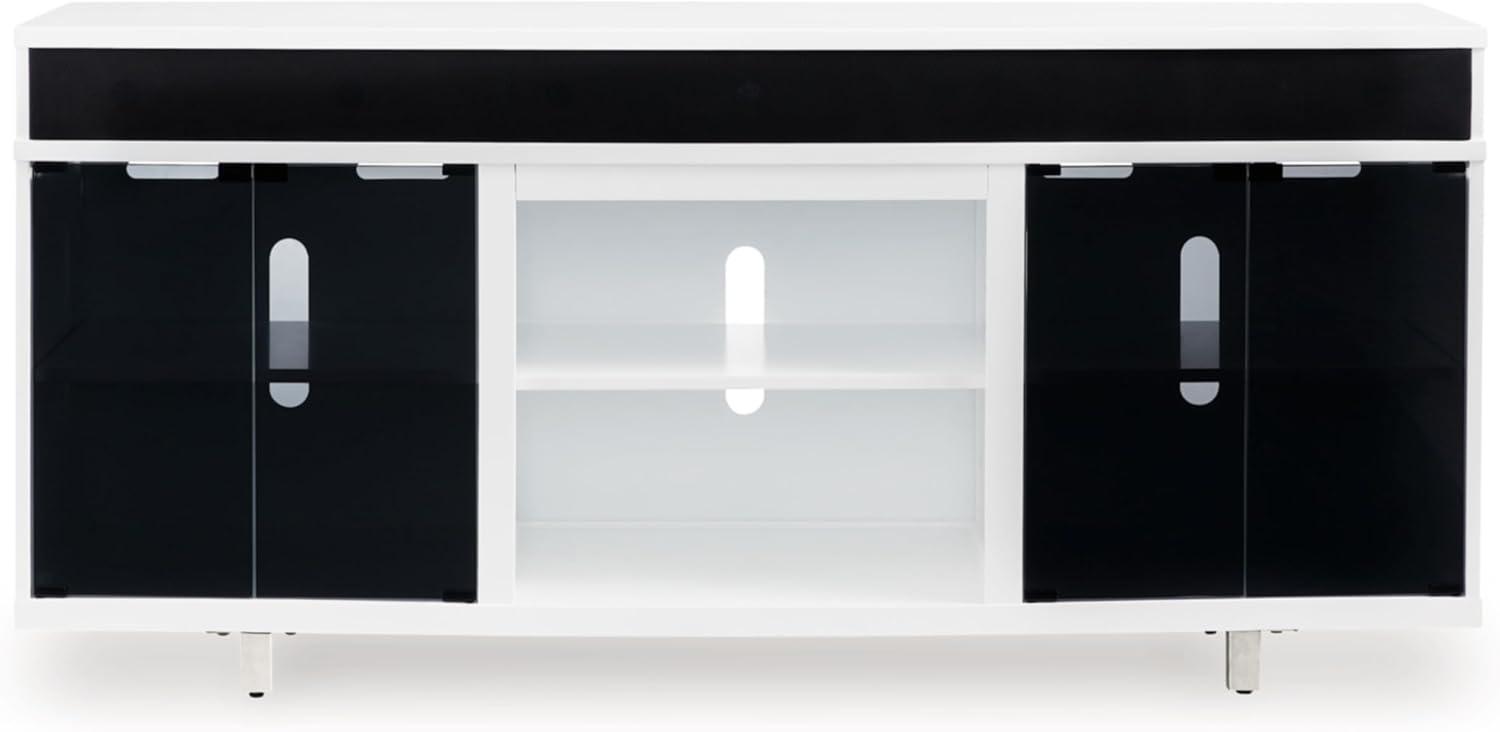 Ashley Furniture Gardoni White & Black 73" TV Stand for TVs up to 83"