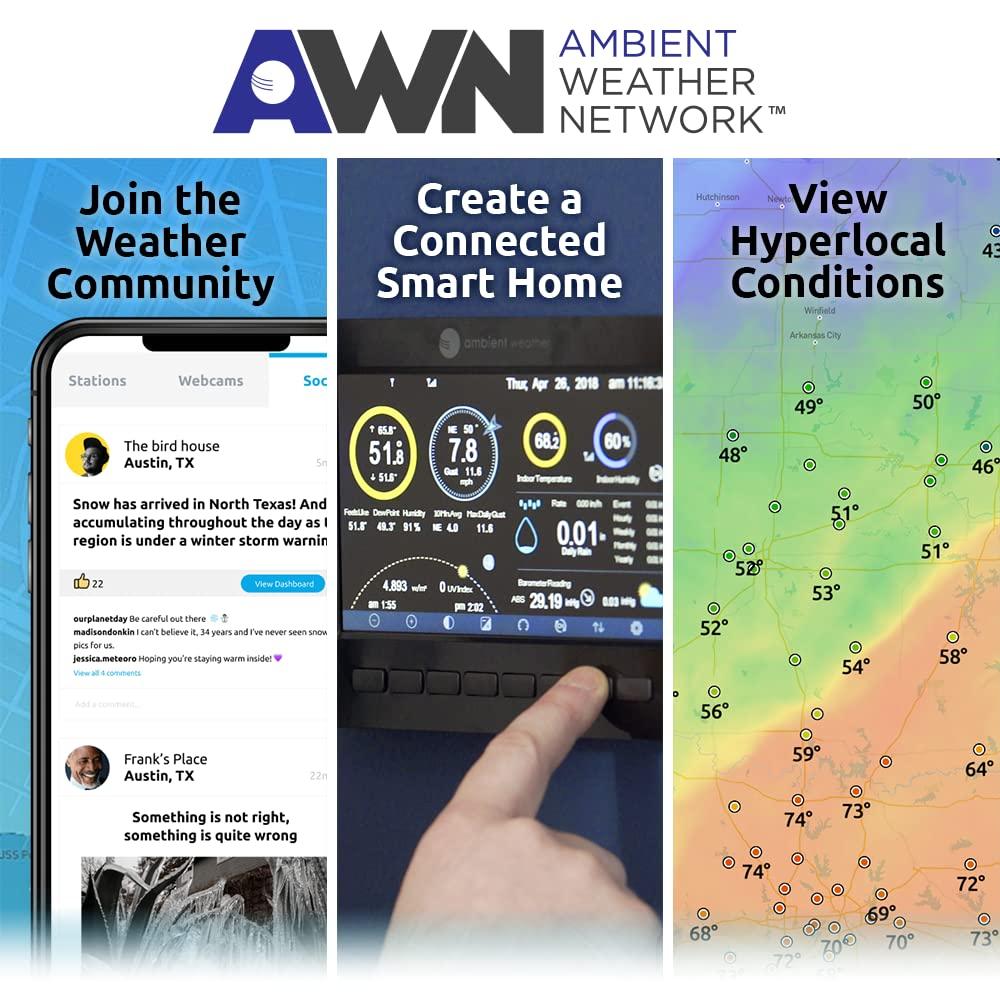 Ambient Weather 9'' Wireless Outdoor Weather Station