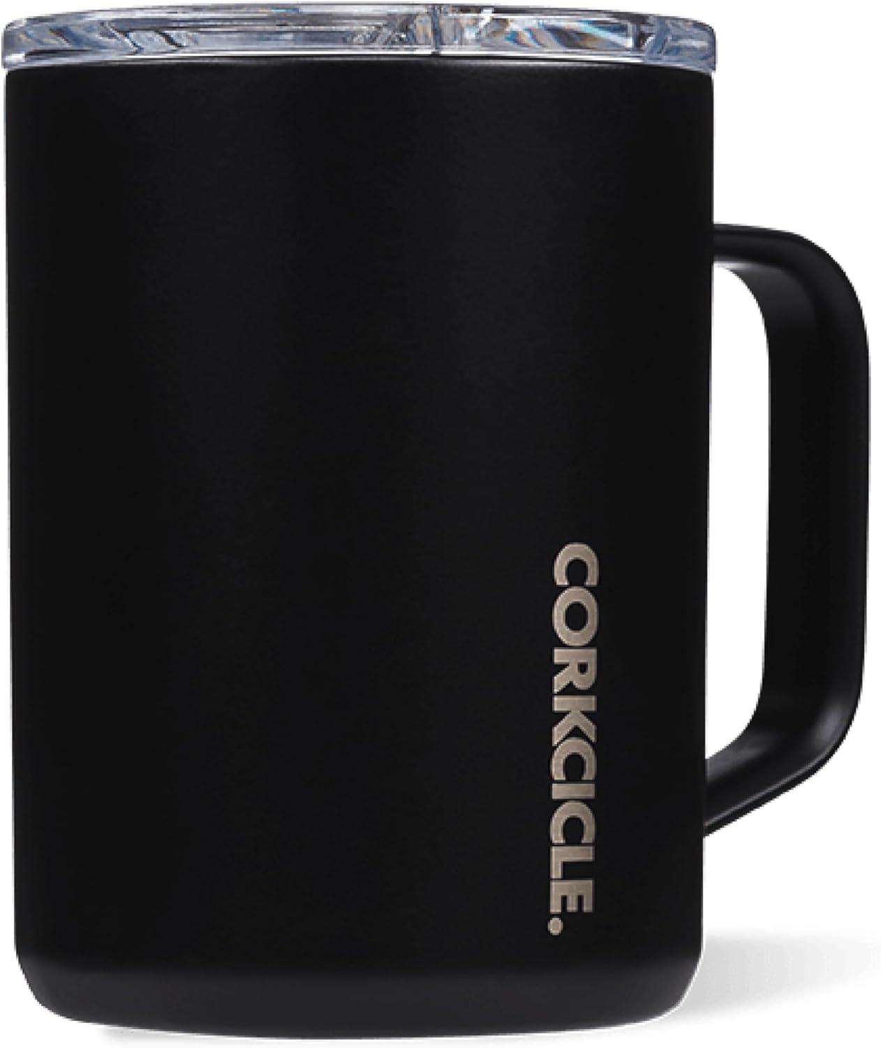 Matte Black 16oz Triple Insulated Stainless Steel Travel Mug