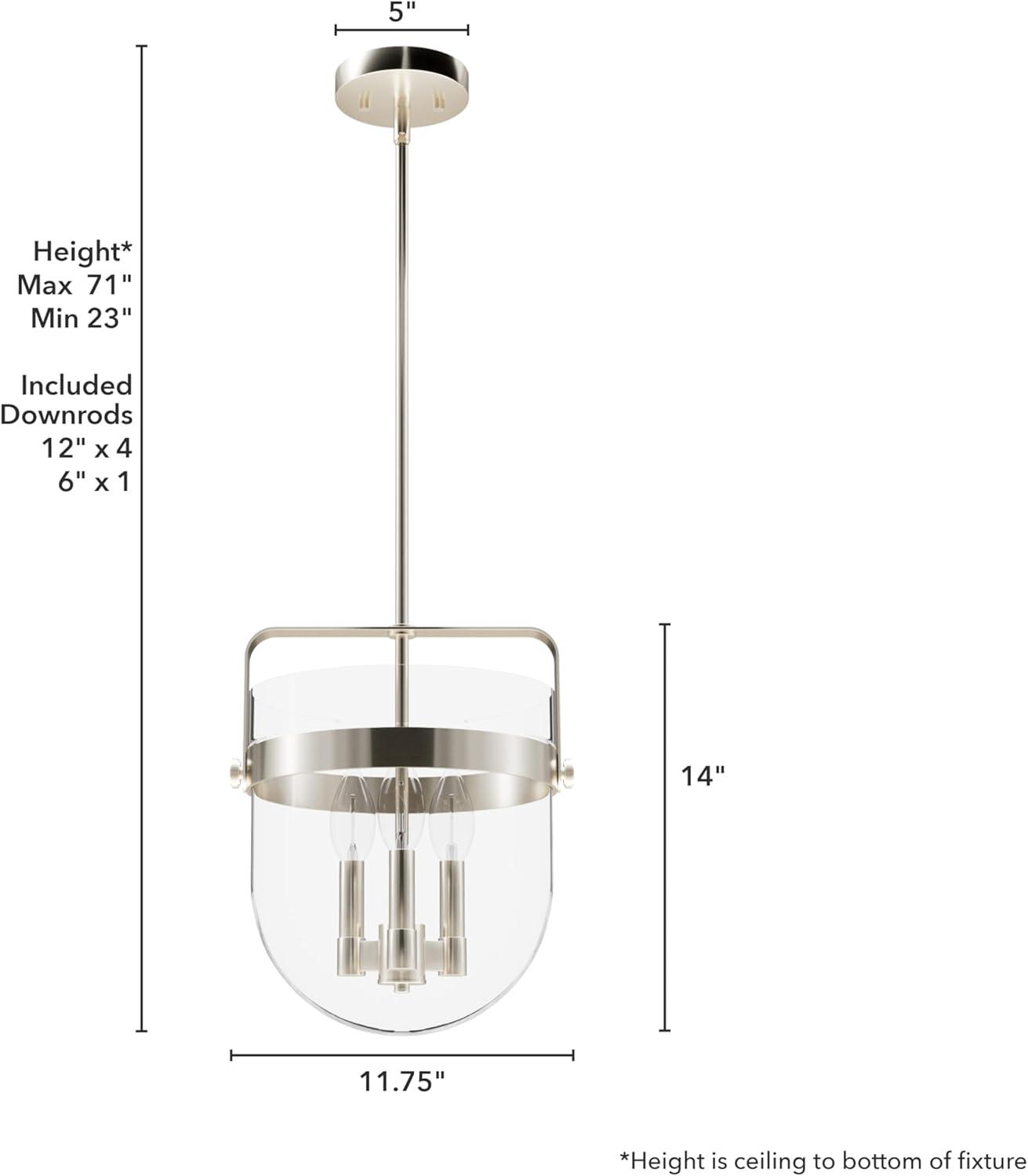 Hunter Fans - Karloff - 3 Light Pendant-14 Inches Tall and 11.75 Inches