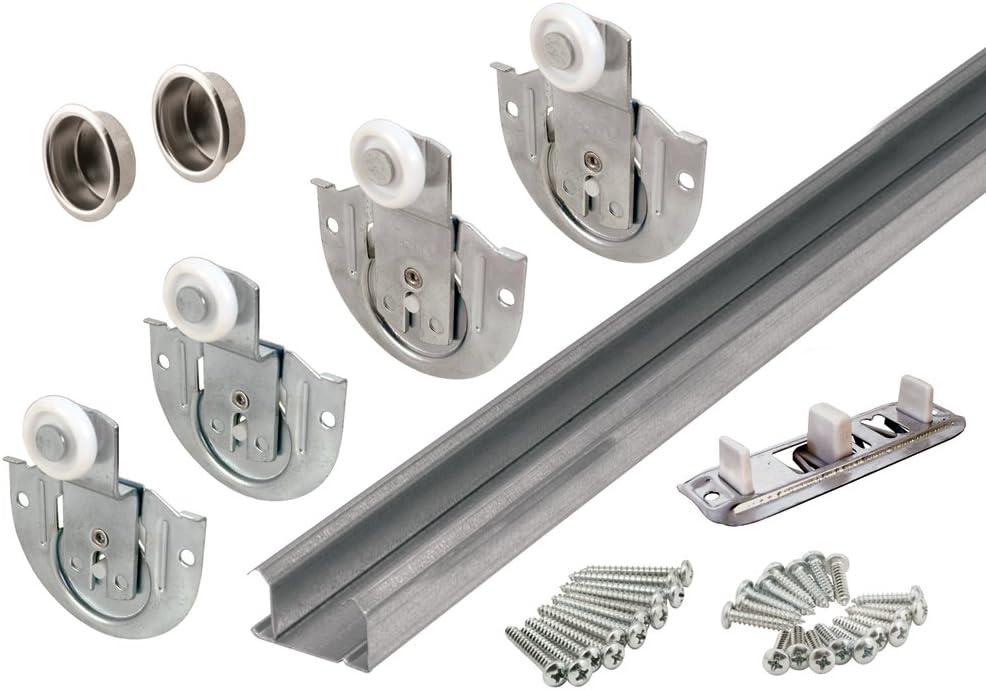 Prime-Line 60 in. Galvanized Steel Sliding Door Hardware Kit