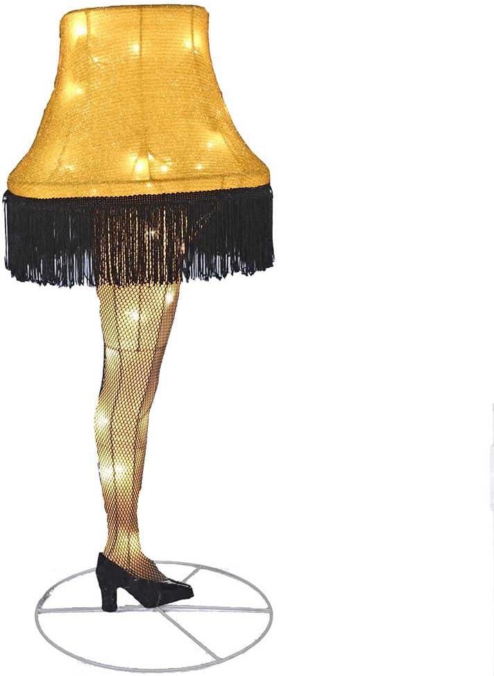 Kurt Adler 28-Inch Leg Lamp 3D Tinsel Lighted Lawn Décor