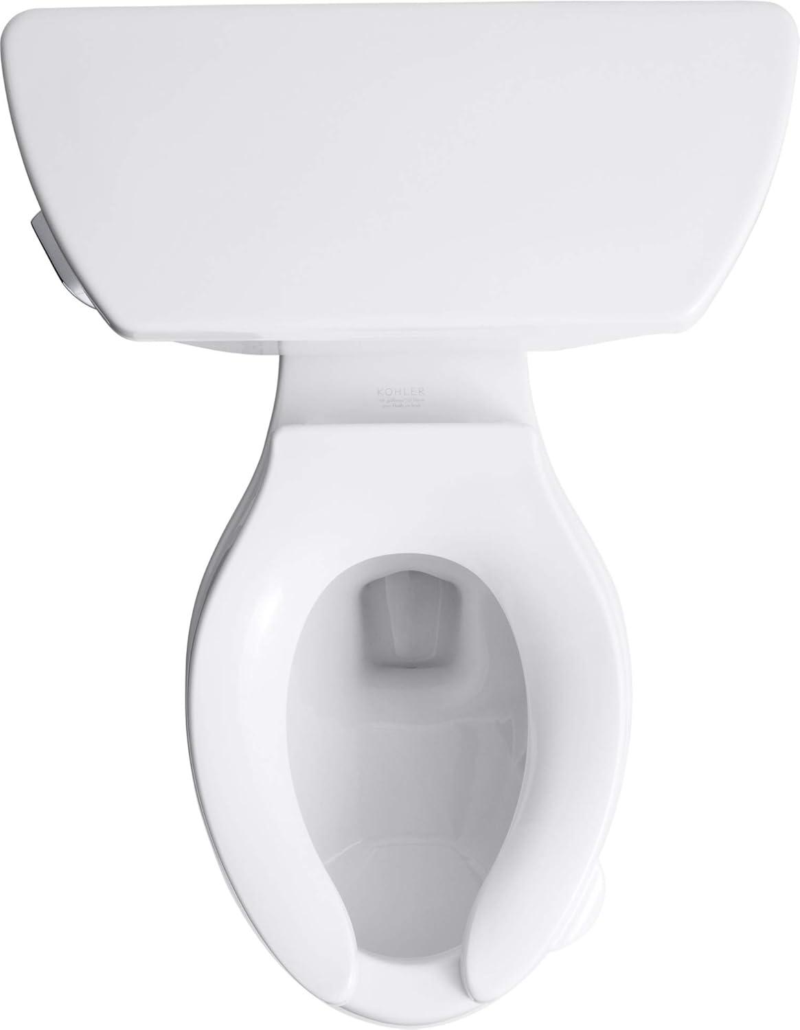 Wellworth High-Efficiency Elongated Two-Piece Toilet in White with Pressure Assist
