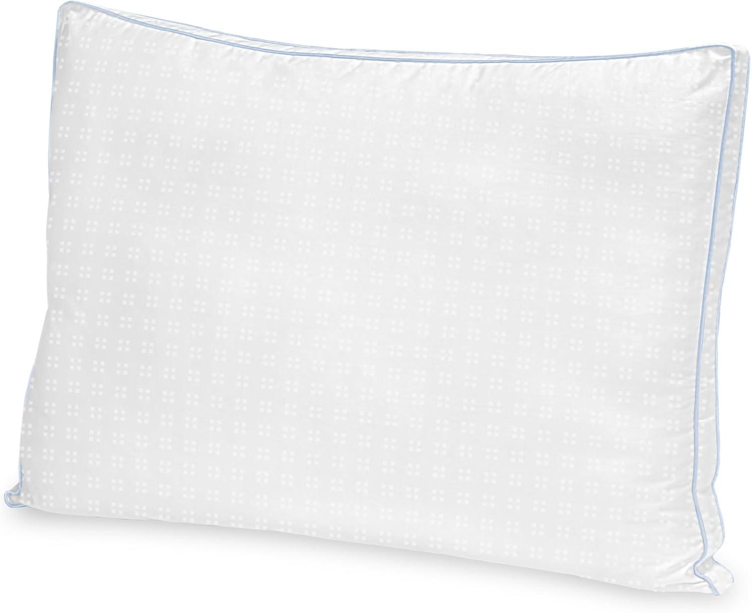 Sensor Gel Cool Fusion Firm Density Standard Bed Pillow with Cooling Gel Beads, White