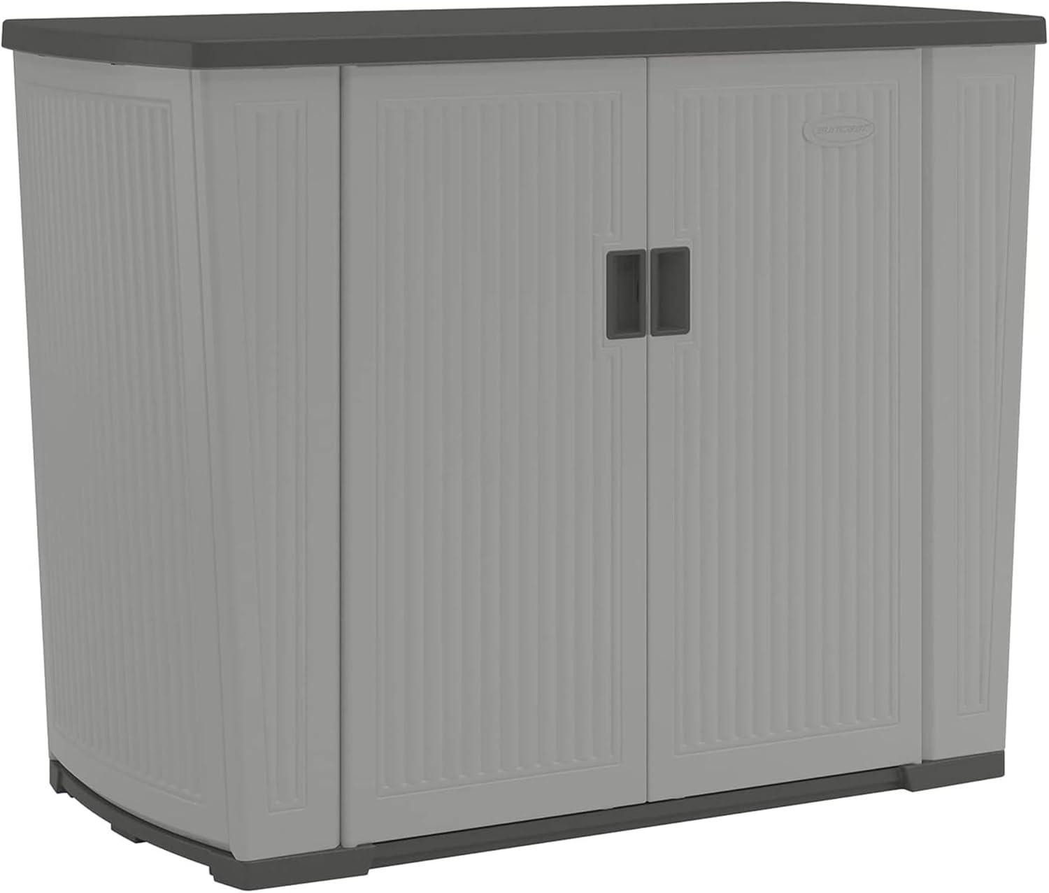 Suncast Backyard Oasis 130 Gallon Outdoor Storage Basic Unit, Dove Gray