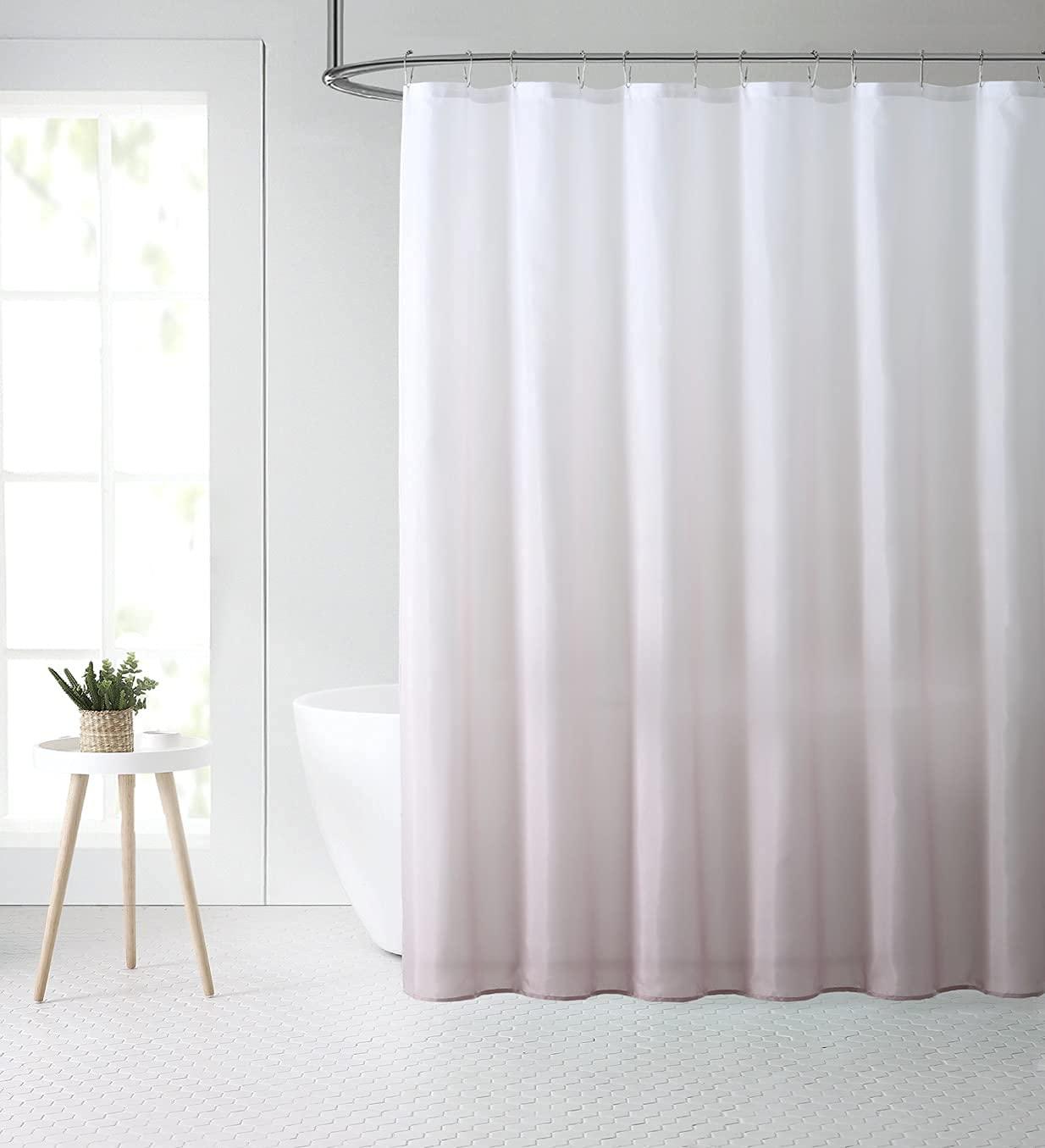 Kate Aurora Living Multi Color Ombre Fabric Shower Curtain - Gray/Yellow