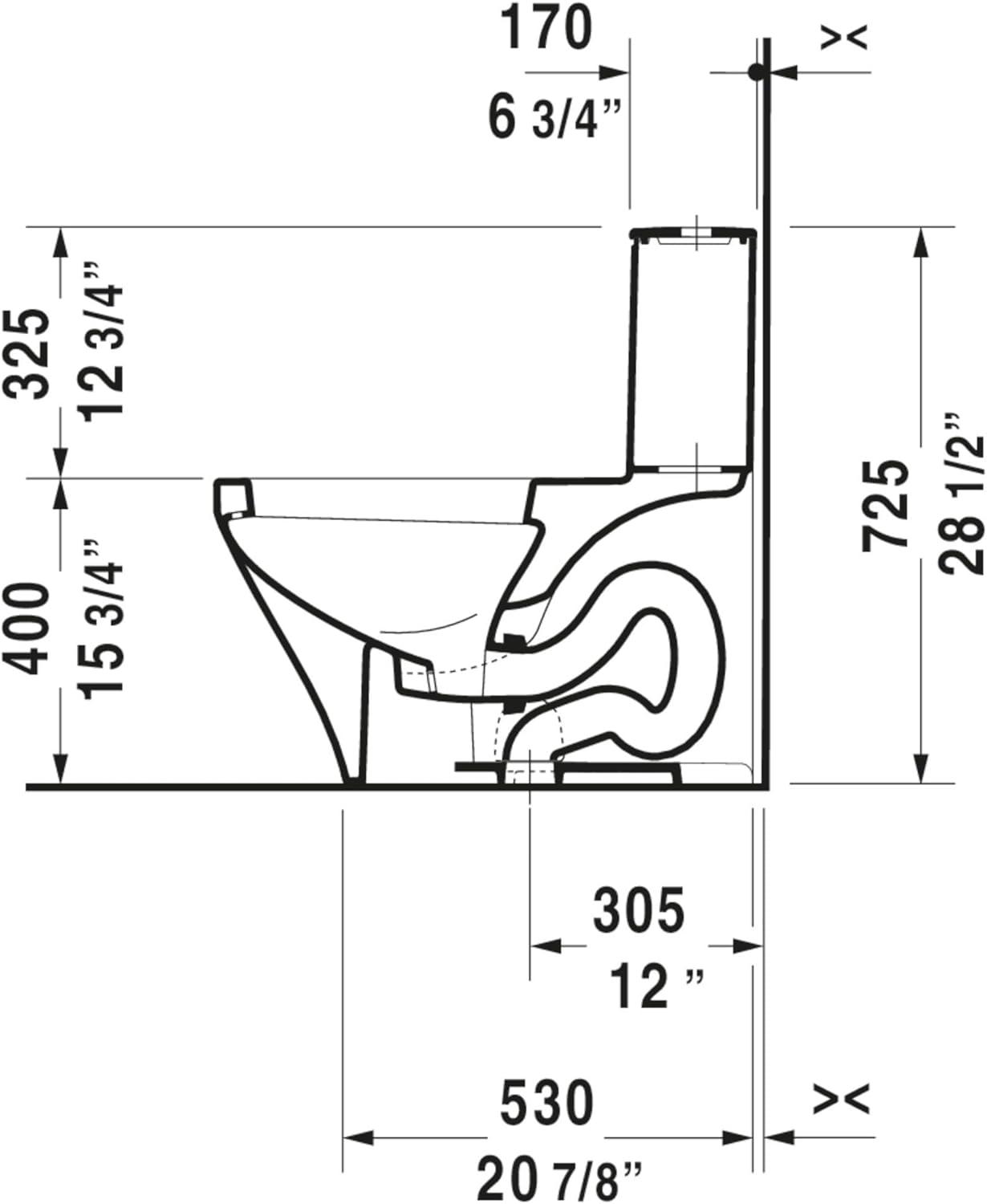 DuraStyle Dual Flush Elongated One-Piece Toilet (Seat Not Included)