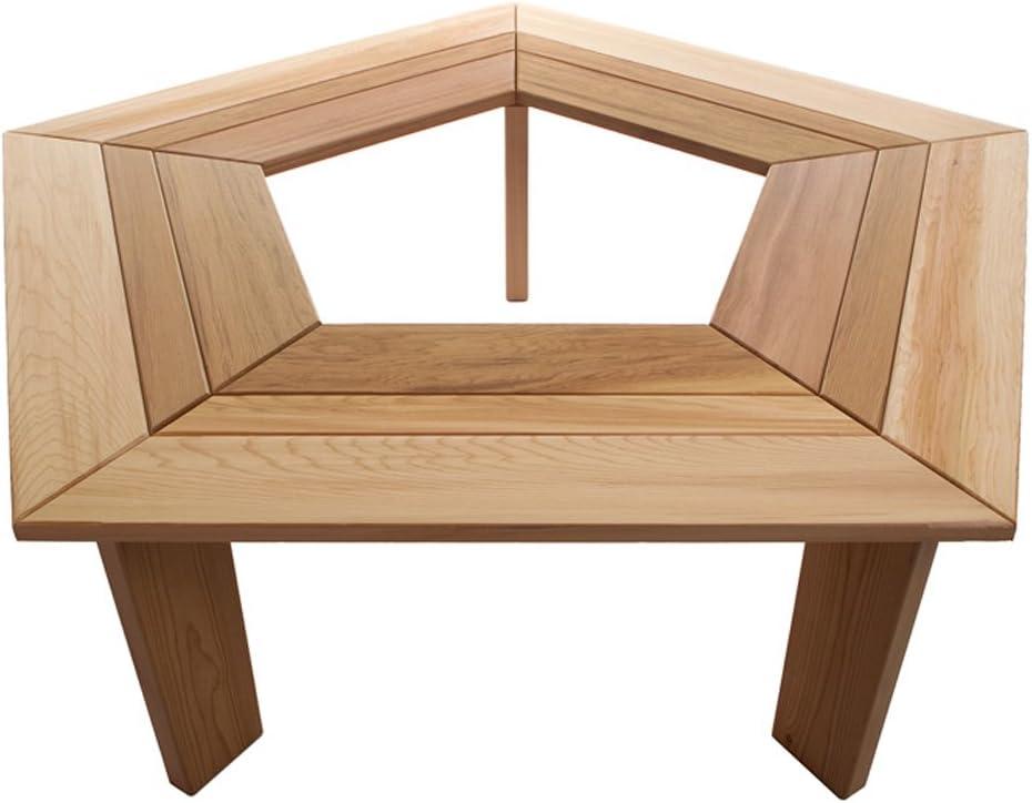 Eco-Chic Western Red Cedar 5-Sided Outdoor Tree Bench