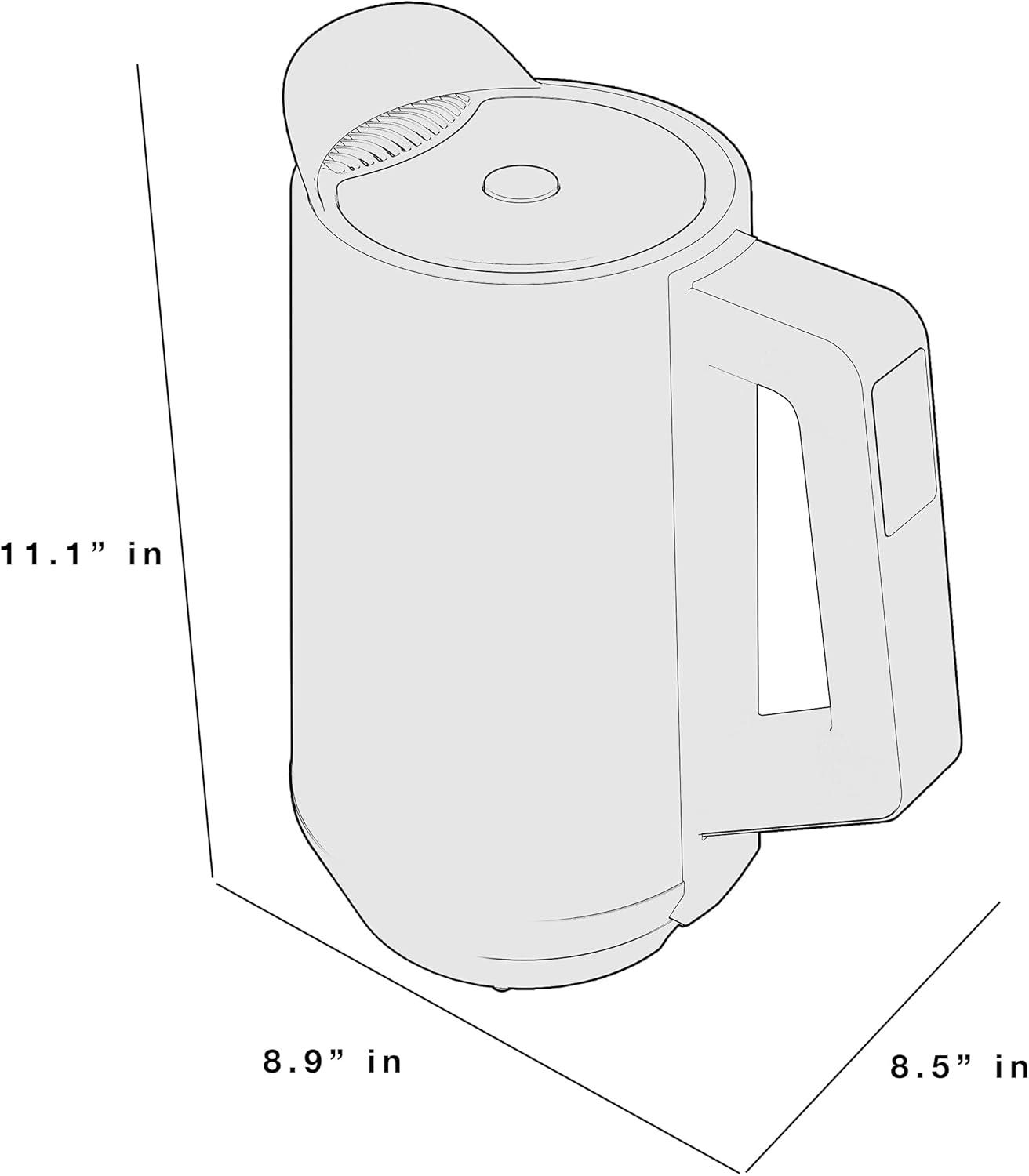 GE - Electric Kettle with Digital Control - Brushed Stainless Steel