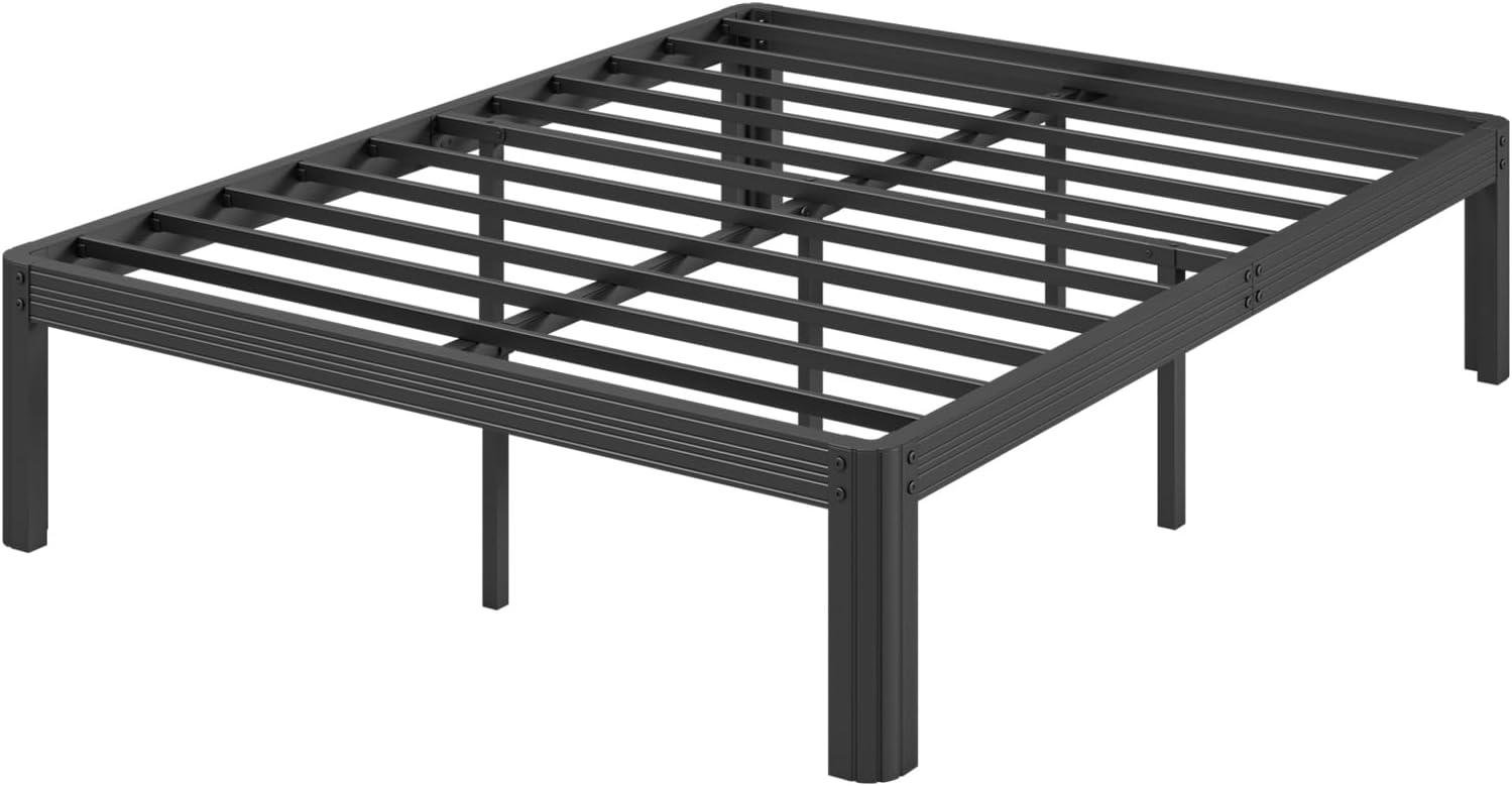 ULIESC 14" Heavy Duty Metal Platform Bed Frame, No Box Spring Needed, Queen Size