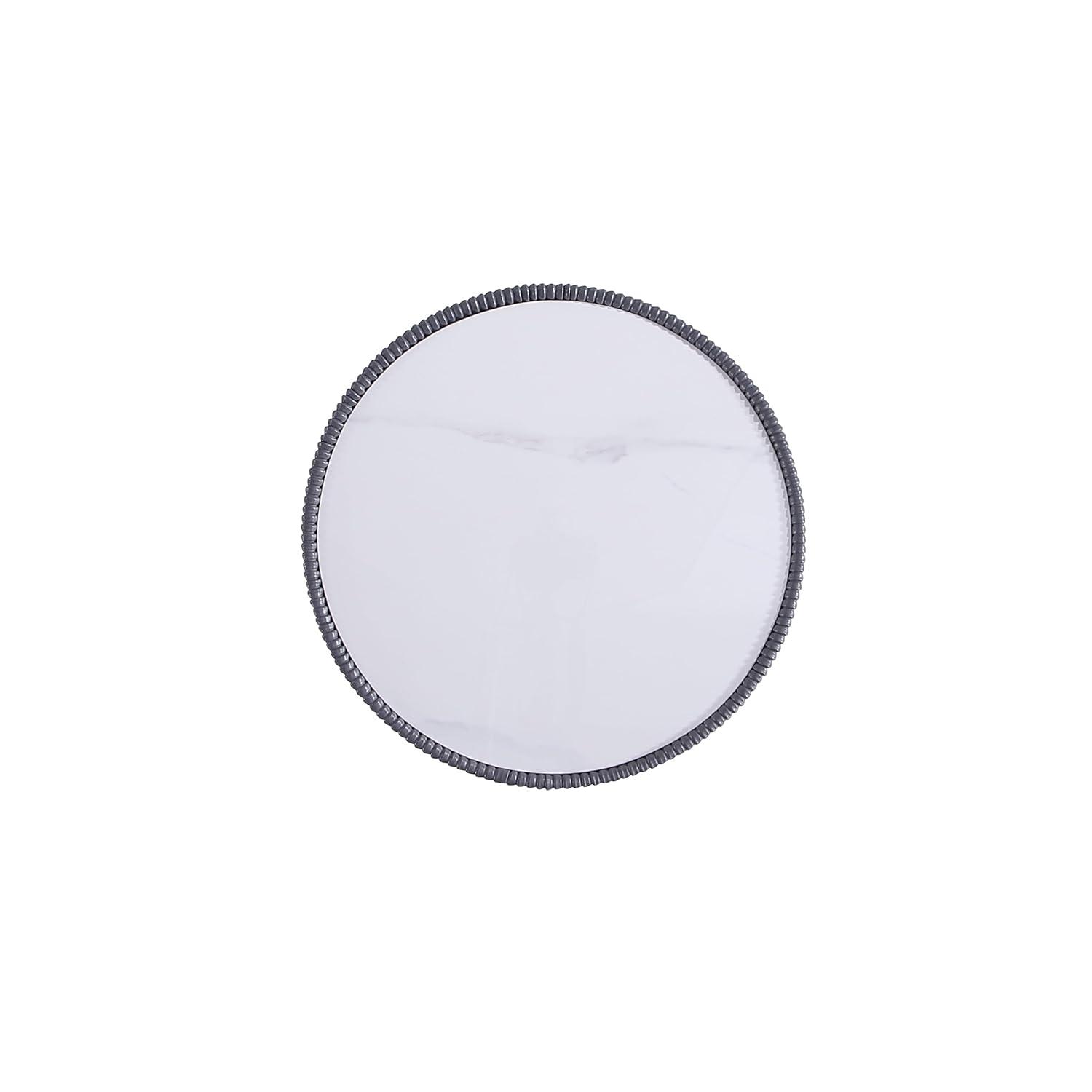 Manhattan Comfort 3pc Anderson Leatherette Upholstered Coffee Table and End Table Set Cream/Gray