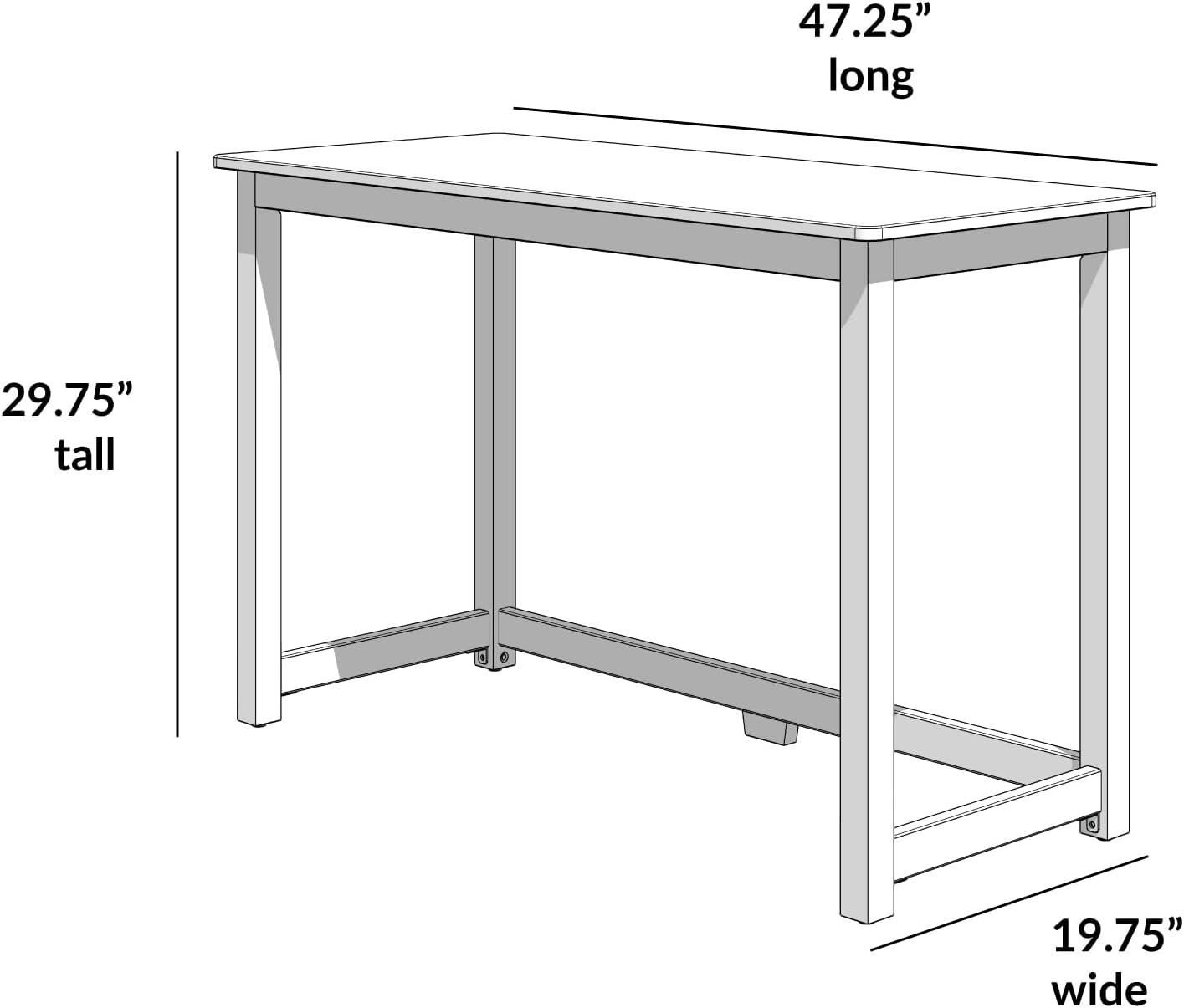 Max & Lily Solid Wood Desk, 47", Espresso