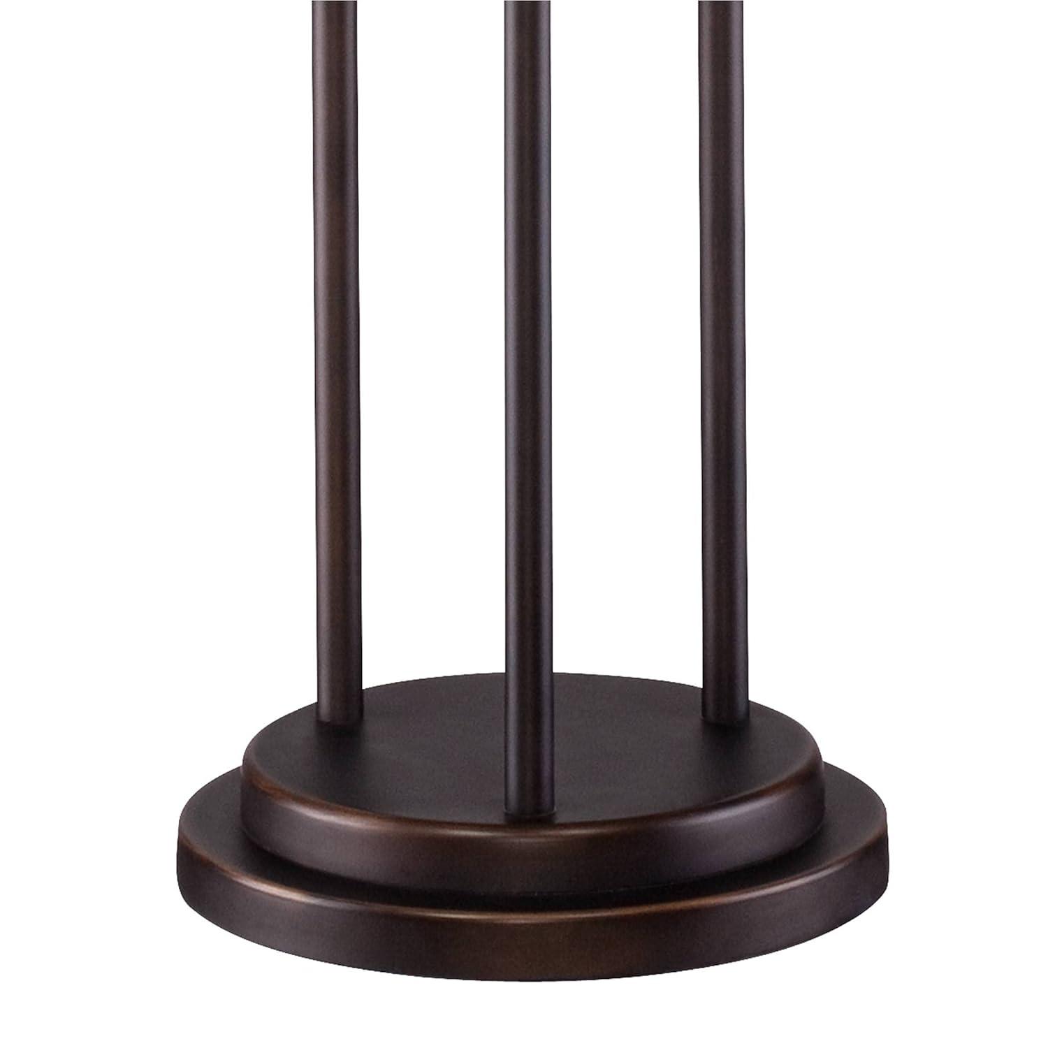 Franklin Iron Works Libby Modern Industrial Tree Floor Lamp 66" Tall Oiled Bronze Metal 3 Light Dimmable LED Amber Seedy Glass for Living Room Bedroom