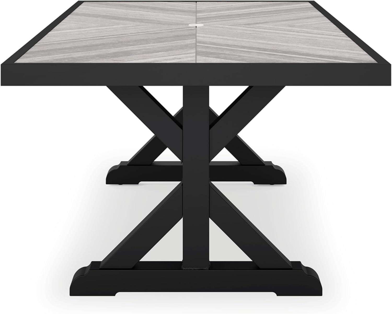 Ashley Furniture Beachcroft Black & Gray Outdoor Dining Table