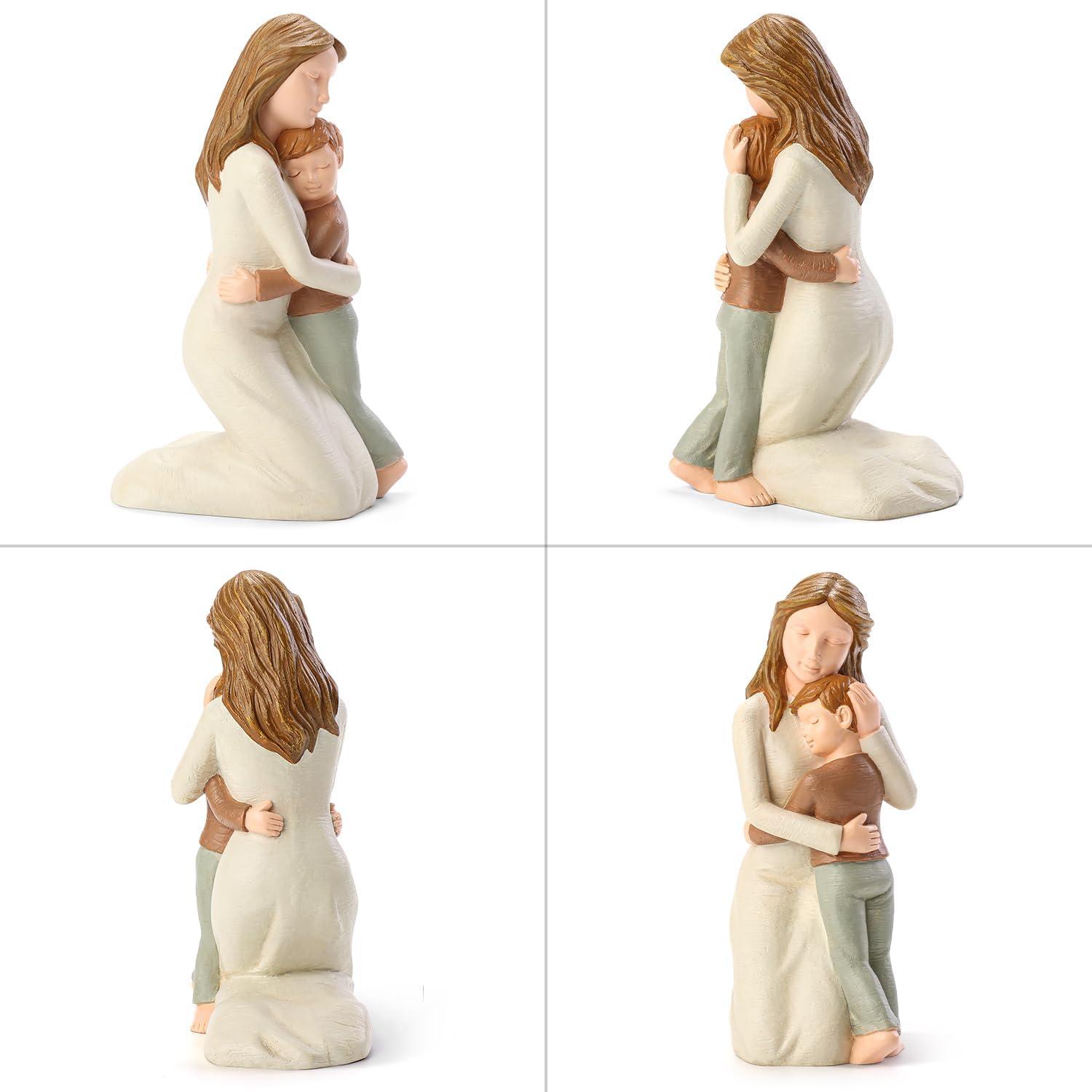 ToccoLeggero Mother And Son Figurines, Sculpted Hand-Painted Mom And Son Statues Gifts For Mother’S Day Anniversary Birthday | Wayfair