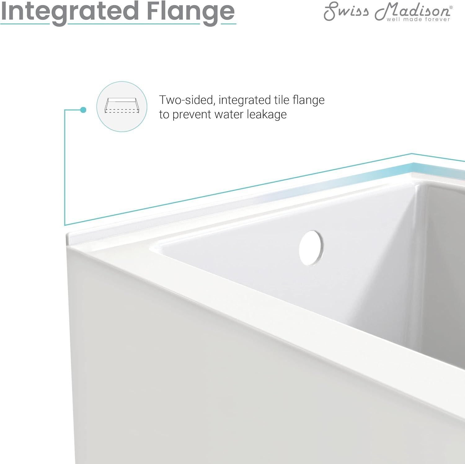 Claire 60" x 32" Alcove Tub with Corner Apron