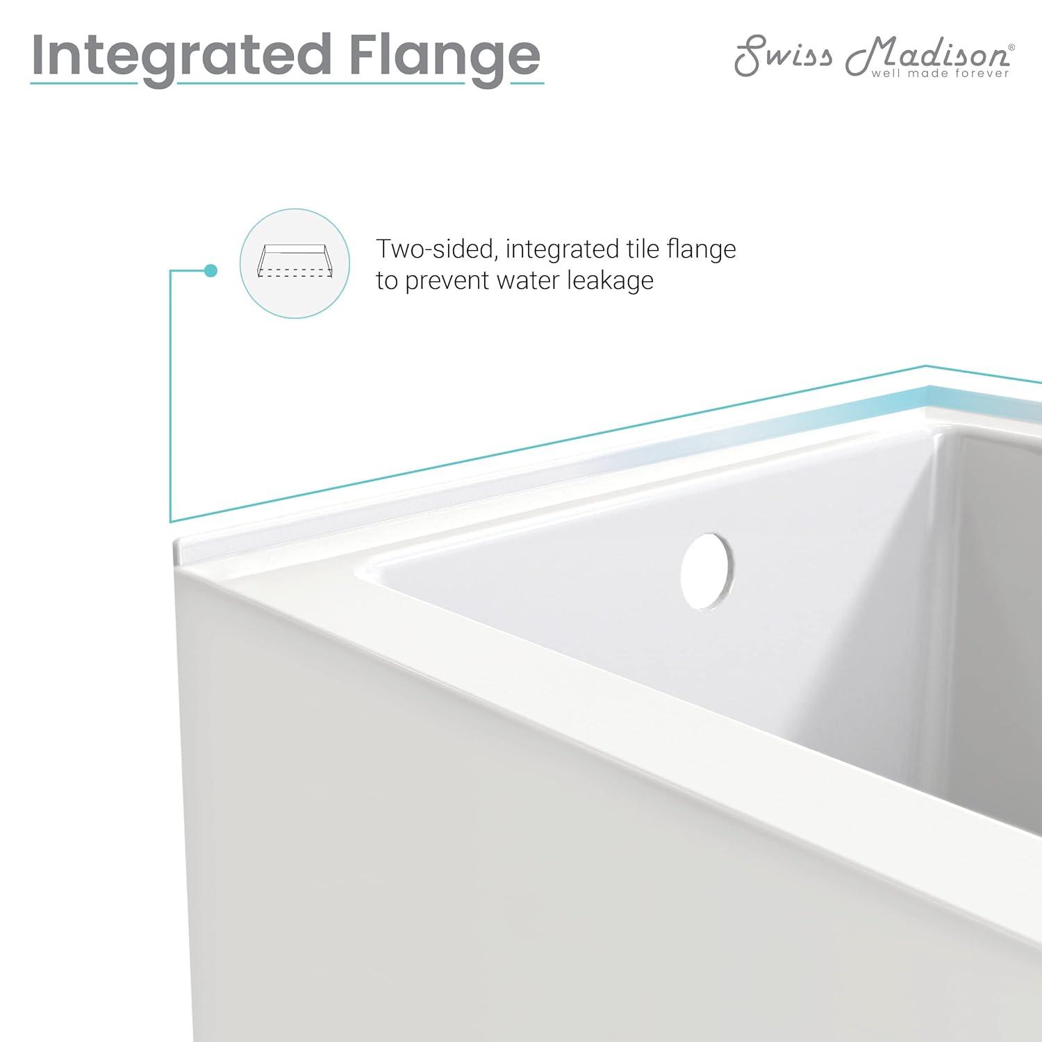 Claire 60" x 32" Alcove Tub with Corner Apron
