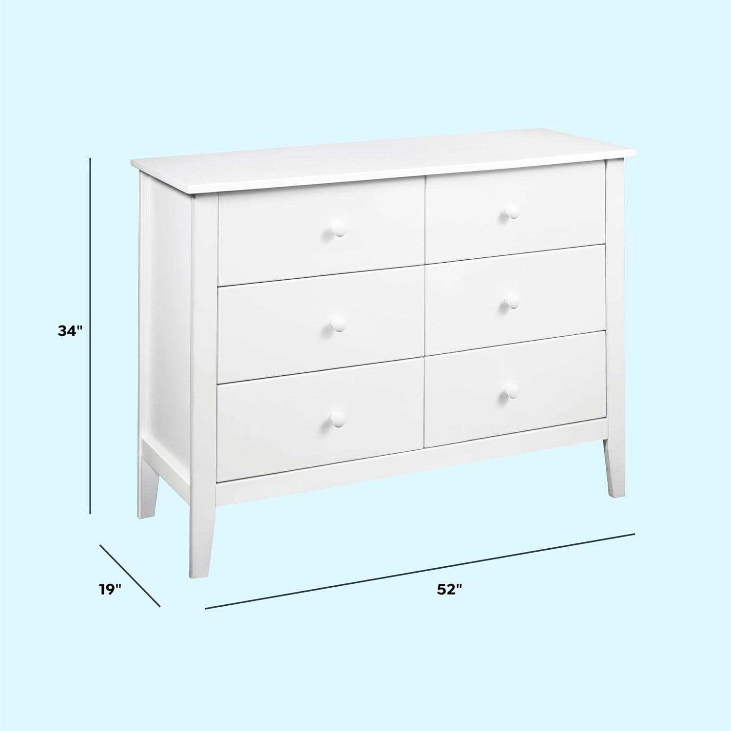 Morgan 6 Drawer 19" W Double Dresser