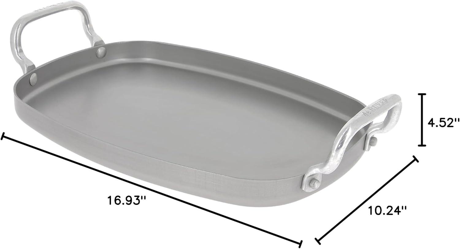 Mineral B Element Carbon Steel Induction Ready Griddle with Aluminum Handle