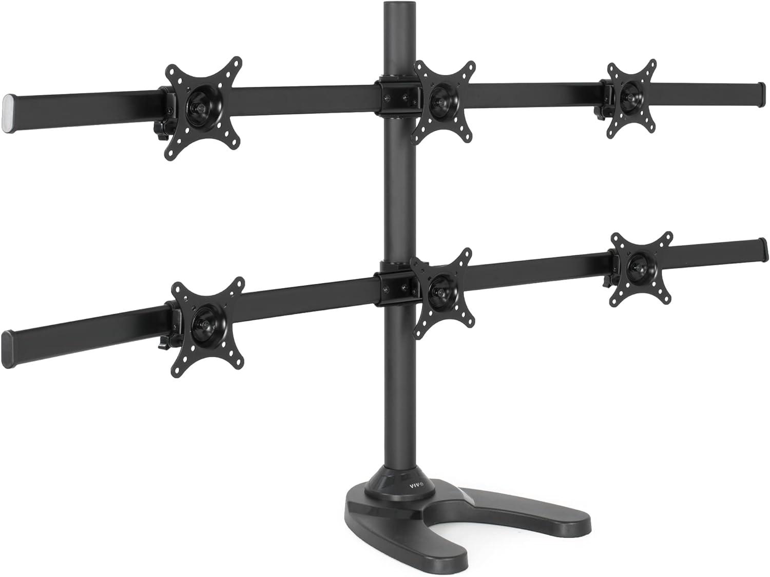 VIVO Hex LCD Monitor Desk Mount Stand Heavy Duty Adjustable 6 Screens up to 27"