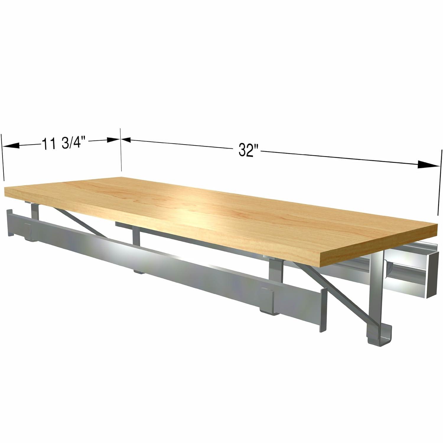 Arrange a Space Closet Hang Rod with Shelf 32in. Maple