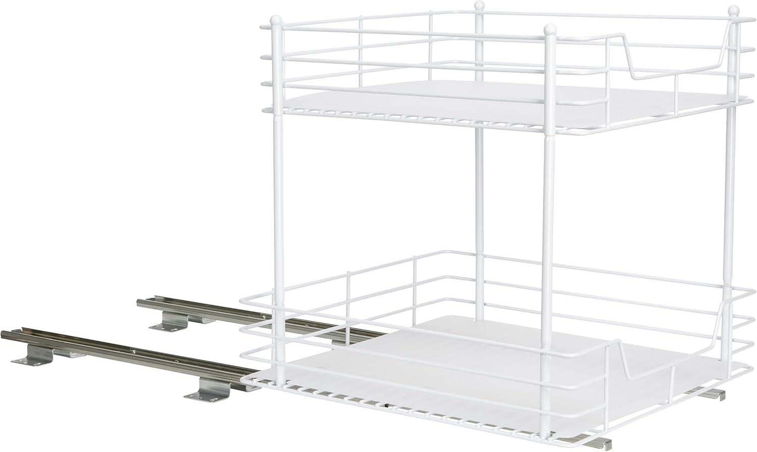 Household Essentials 15" 2-Tier Pantry Organizer White