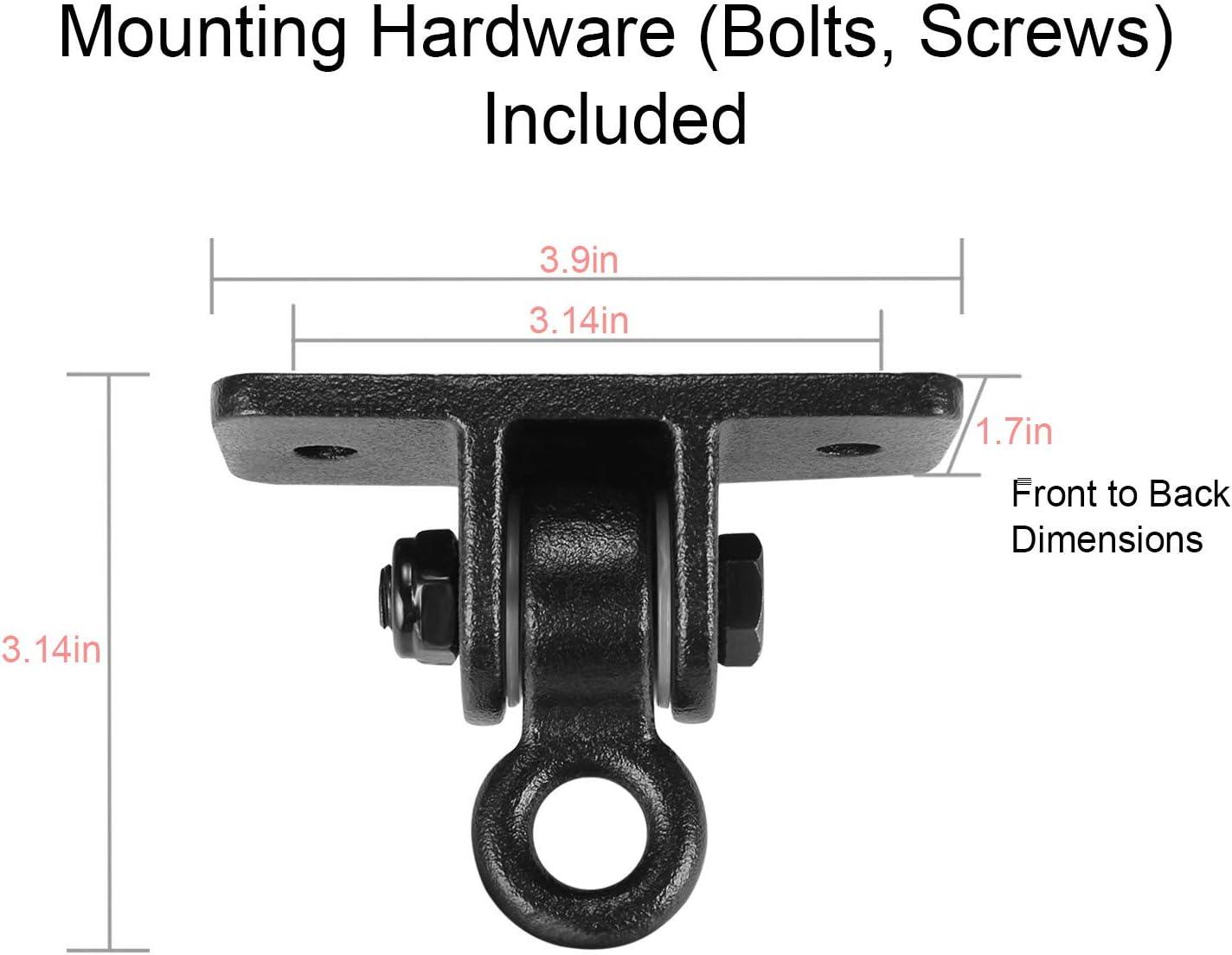 Swing Set Brackets, MDAIRC Heavy Duty Swing Hangers for Wooden Sets Playground Porch Indoor Outdoor & Hanging with Snap Hooks (2 Pack Black Swing Hook)