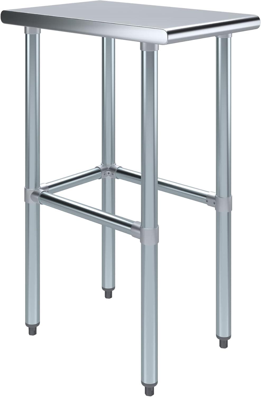Amgood Stainless Steel Open Base Work Table